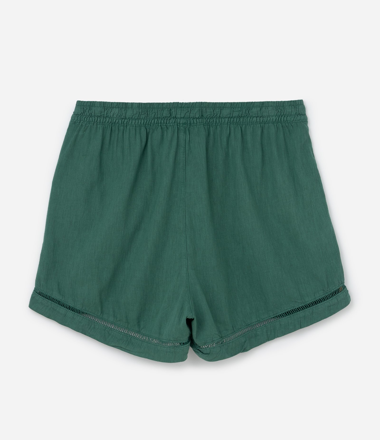 Short Mom em Sarja com Entremeio Curve & Plus Size Verde 6