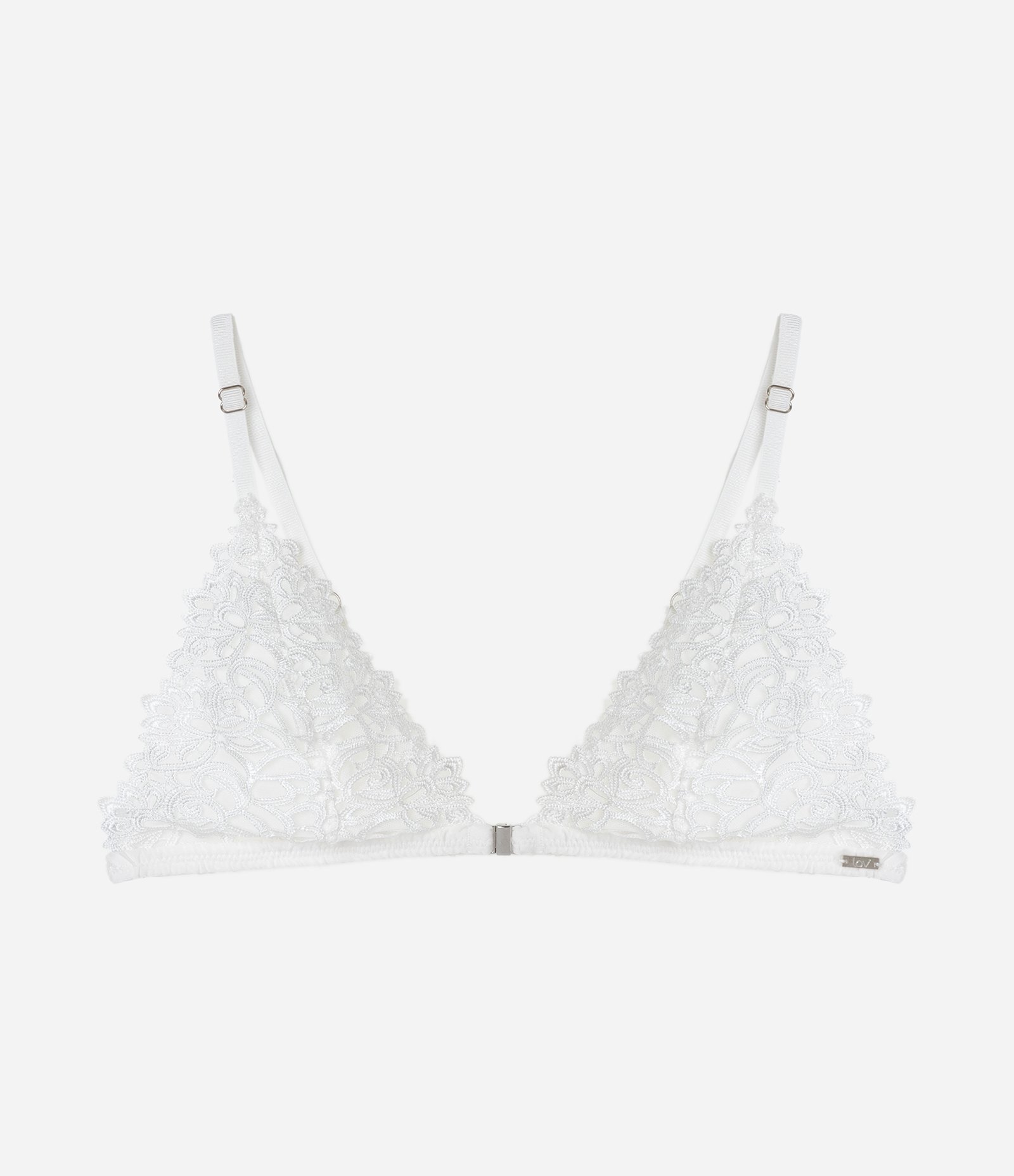 Sutiã Top sem Bojo sem Aro em Renda Branco 5