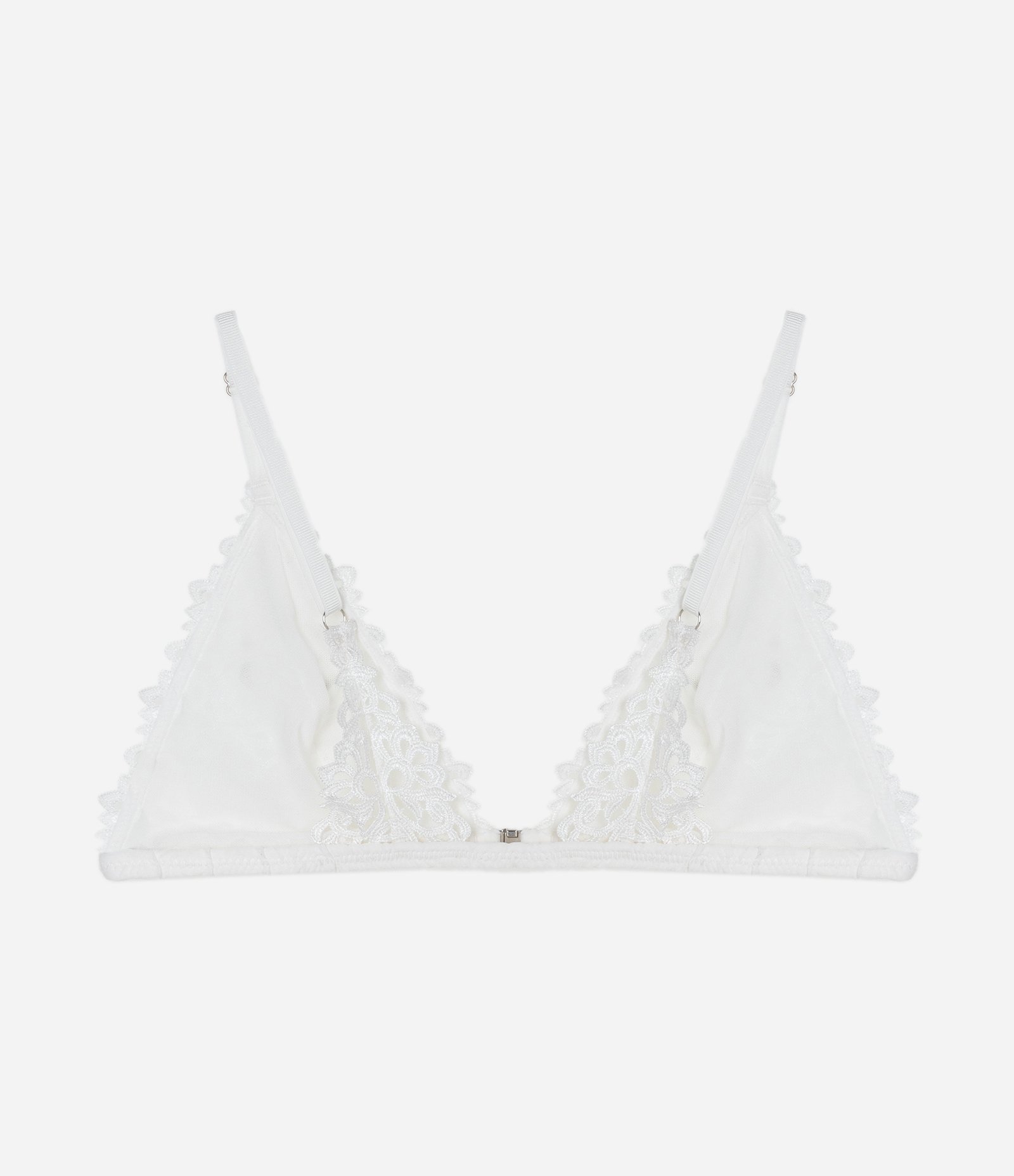 Sutiã Top sem Bojo sem Aro em Renda Branco 6