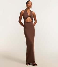 Vestido New Midi em Jersey Frente Única