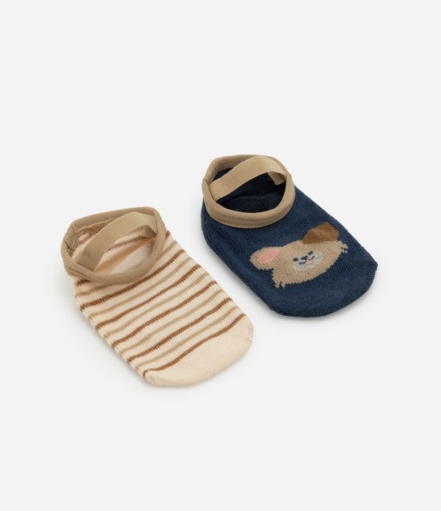 Cor: Azul/Bege | Tamanho: 0-6M