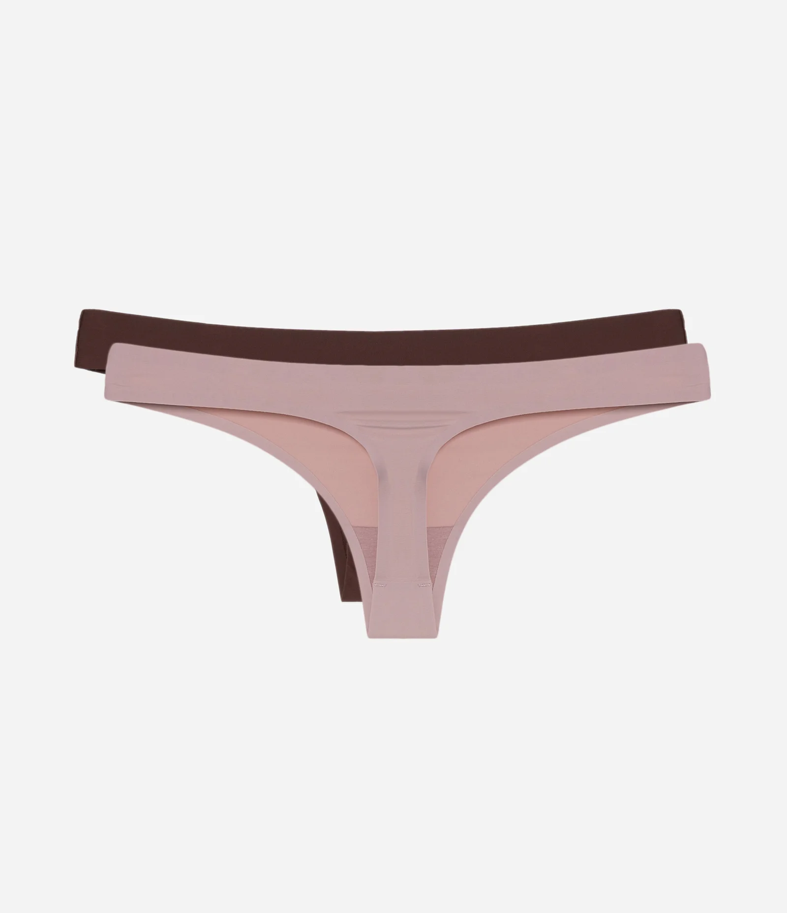 Kit 02 Calcinhas Biquíni Fio em Microfibra Marrom/Bege 2