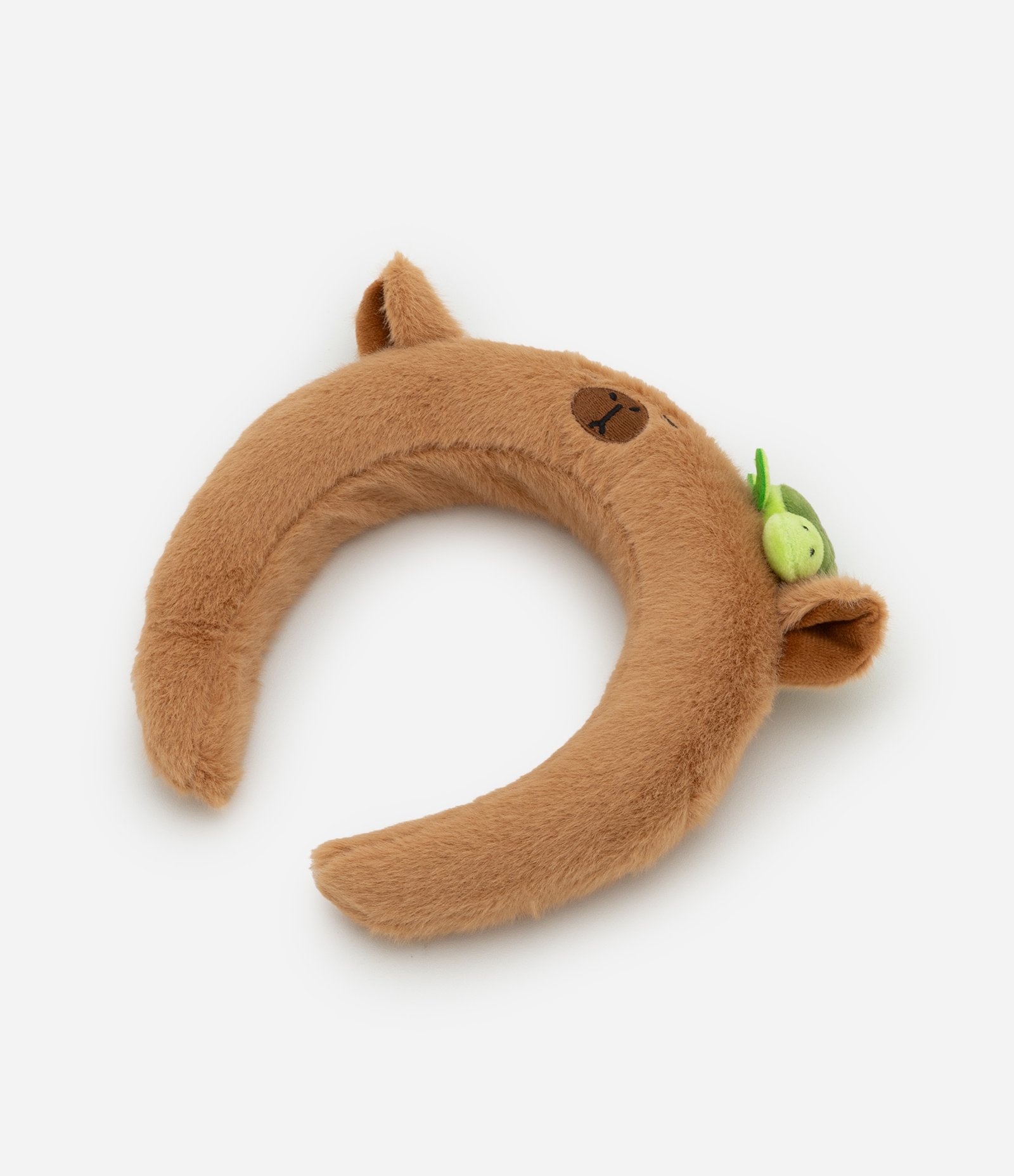 Tiara Infantil com Bordado Capivara e Tartaruga - Tam Único Marrom 2