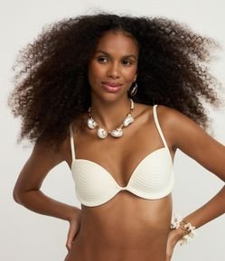 Biquíni Top em Microfibra com Textura de Concha