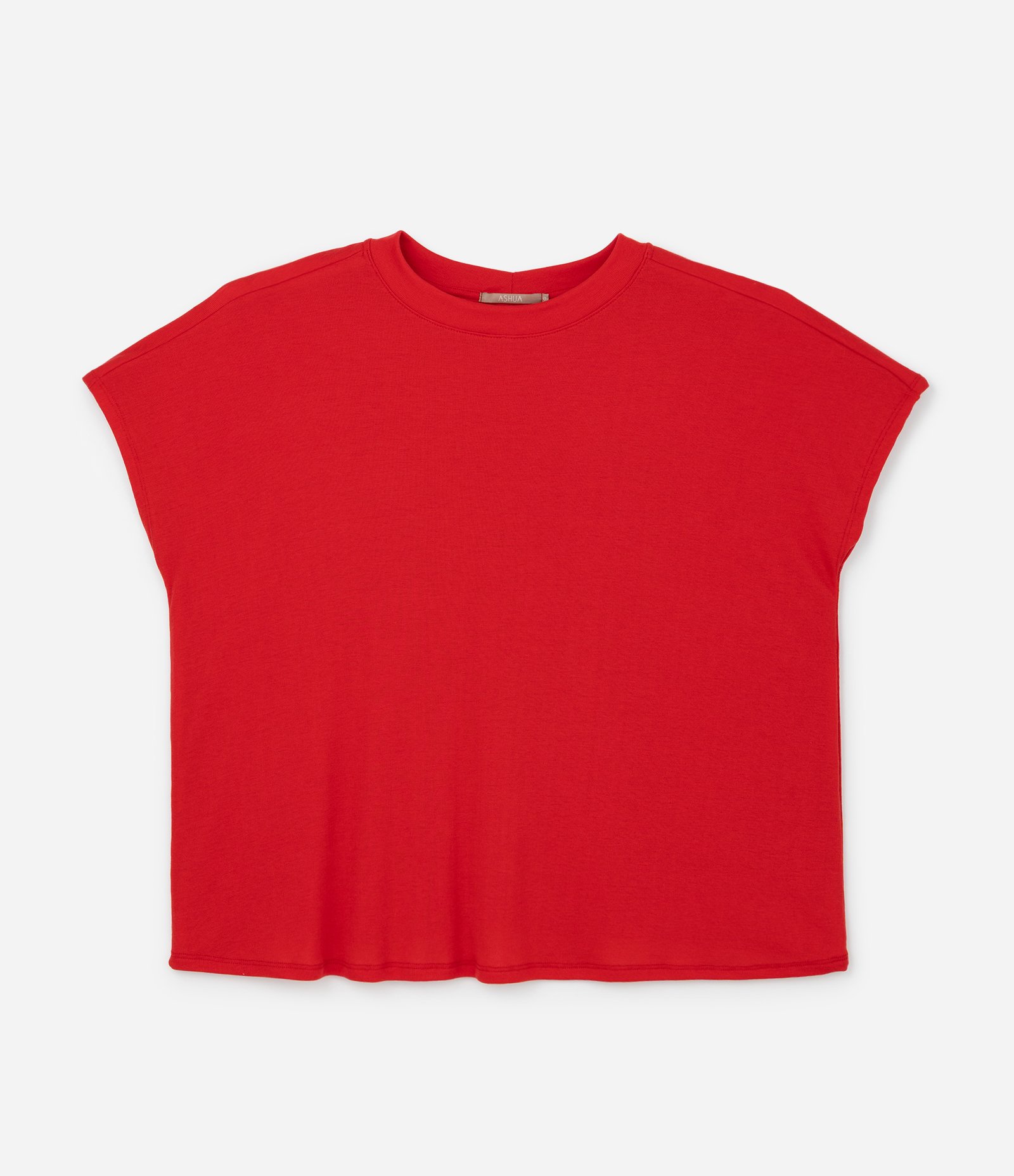 Blusa Básica em Ribana e sem Cava Curve & Plus Size Vermelho 4