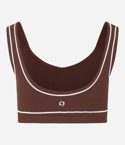 Top Bojo Esportivo em Microfibra com Viés Contrastante