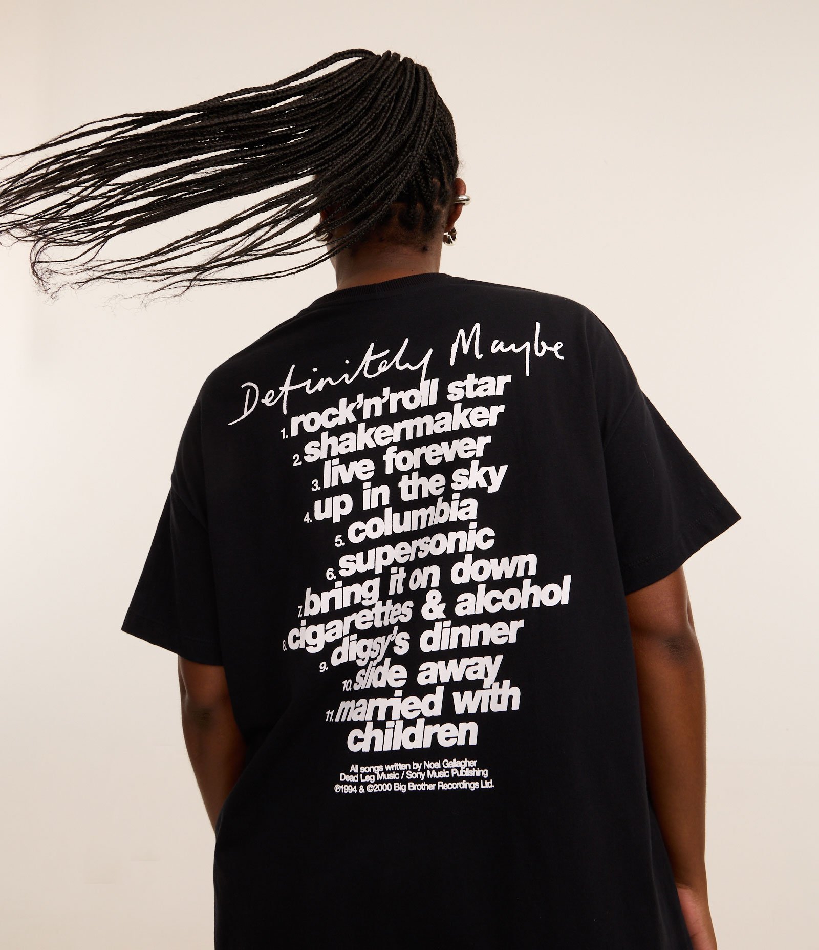 Camiseta Oversized com Estampa Oasis Curve & Plus Size Preto 1