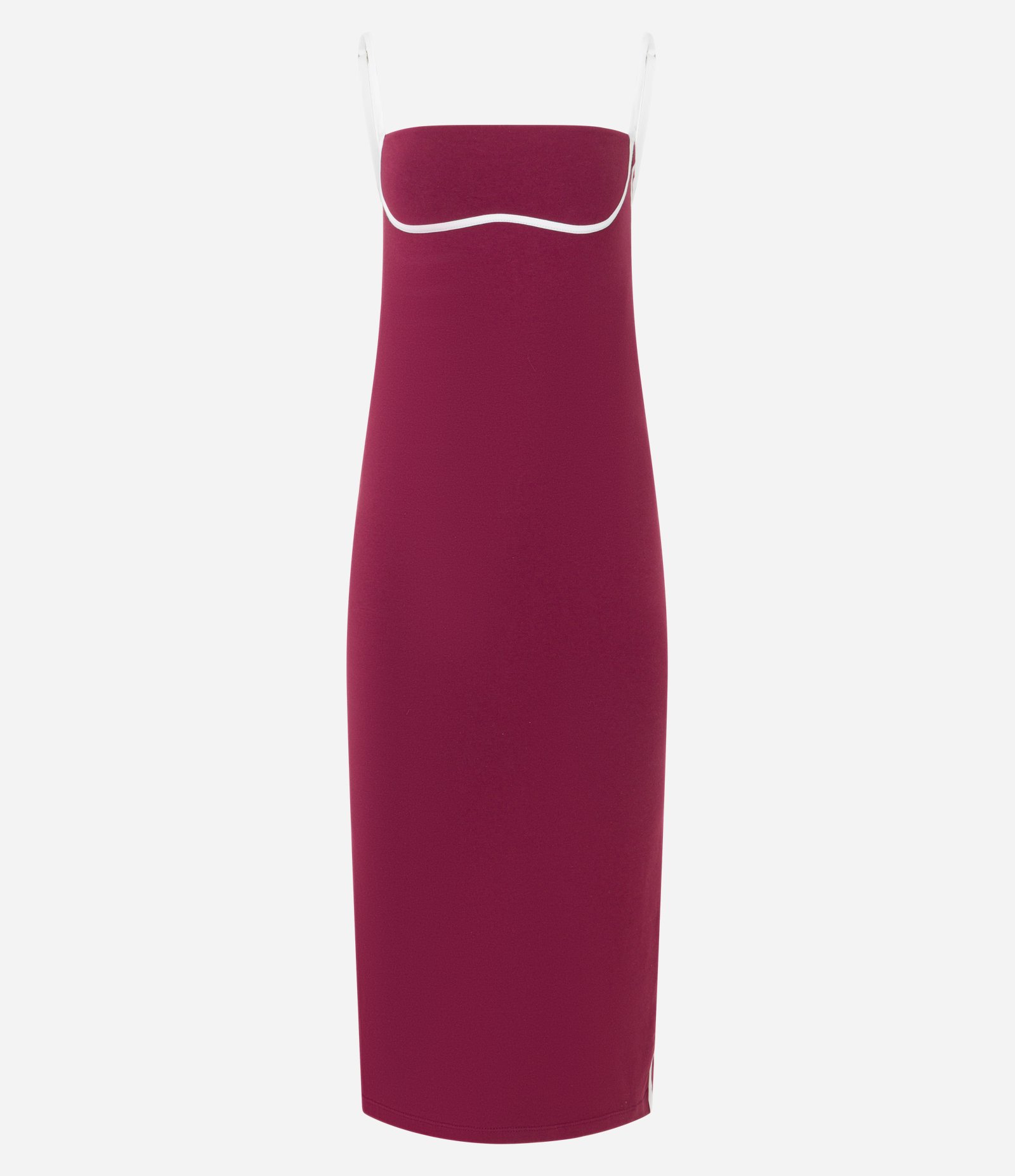 Vestido Midi com Viés Contrastante no Busto Vermelho 4