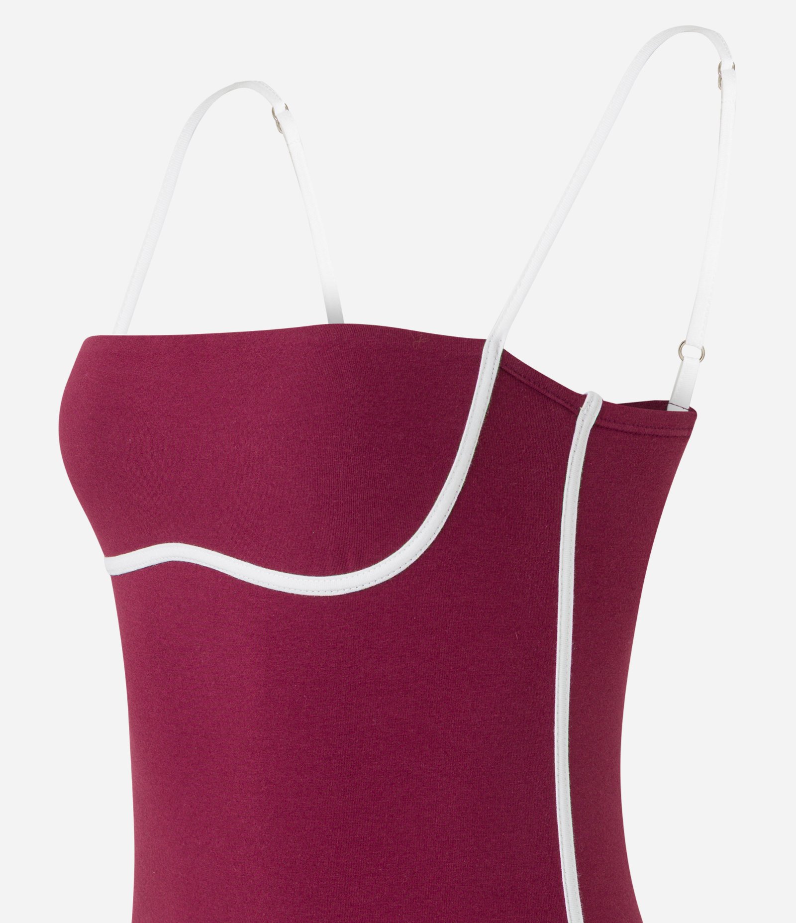 Vestido Midi com Viés Contrastante no Busto Vermelho 5