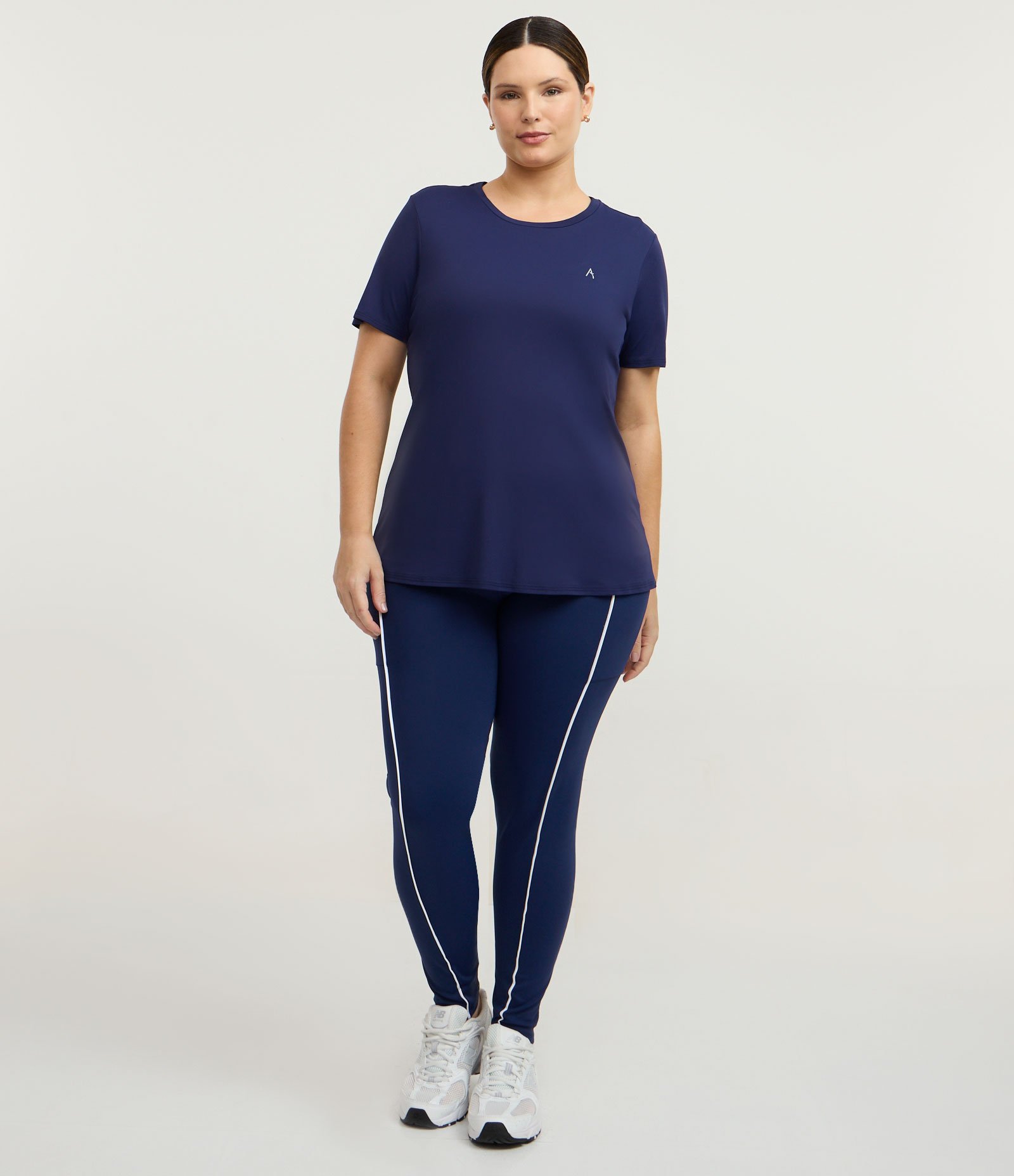 Camiseta Esportiva com Tecnologia Dry Curve & Plus Size Azul 3