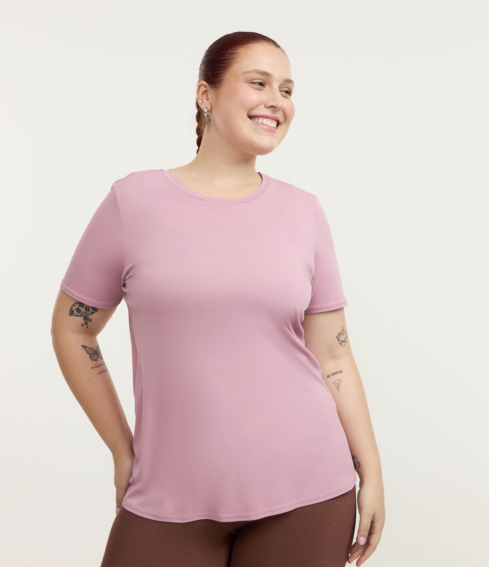 Camiseta Esportiva com Tecnologia Dry Curve & Plus Size Lilás 1