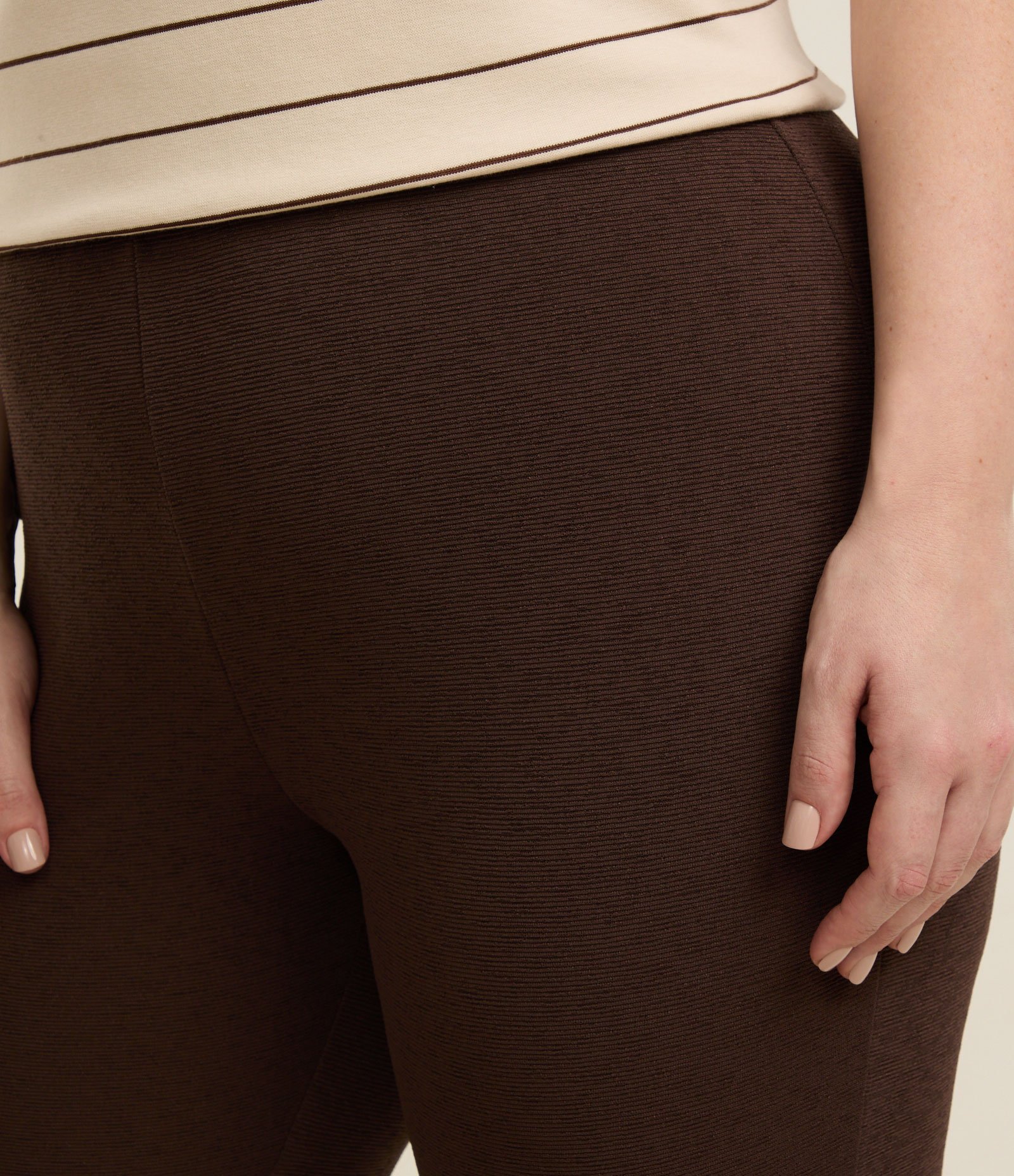 Calça Flare em Ribana Curve & Plus Size Marrom 3