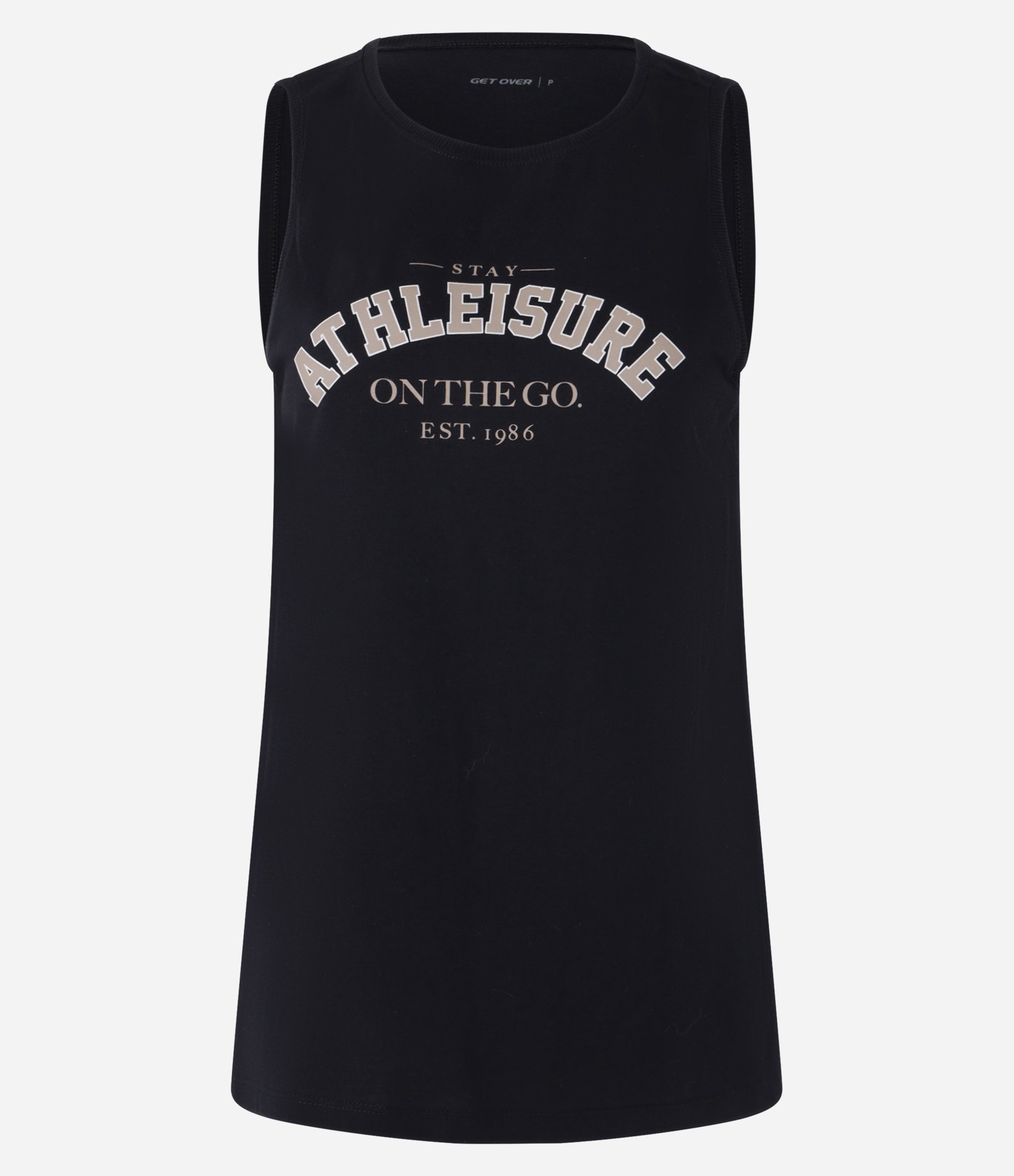 Regata Esportiva Oversized em Algodão com Estampa Athleisure Preto 4