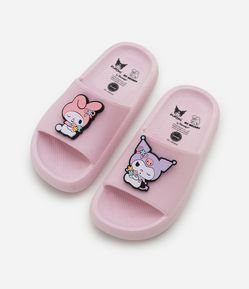 Chinelo Slide Infantil em PVC com Patch Kuromi My Melody - Tam 27 a 34