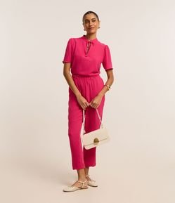 Calça Cenoura com Cintura Alta e Amarração