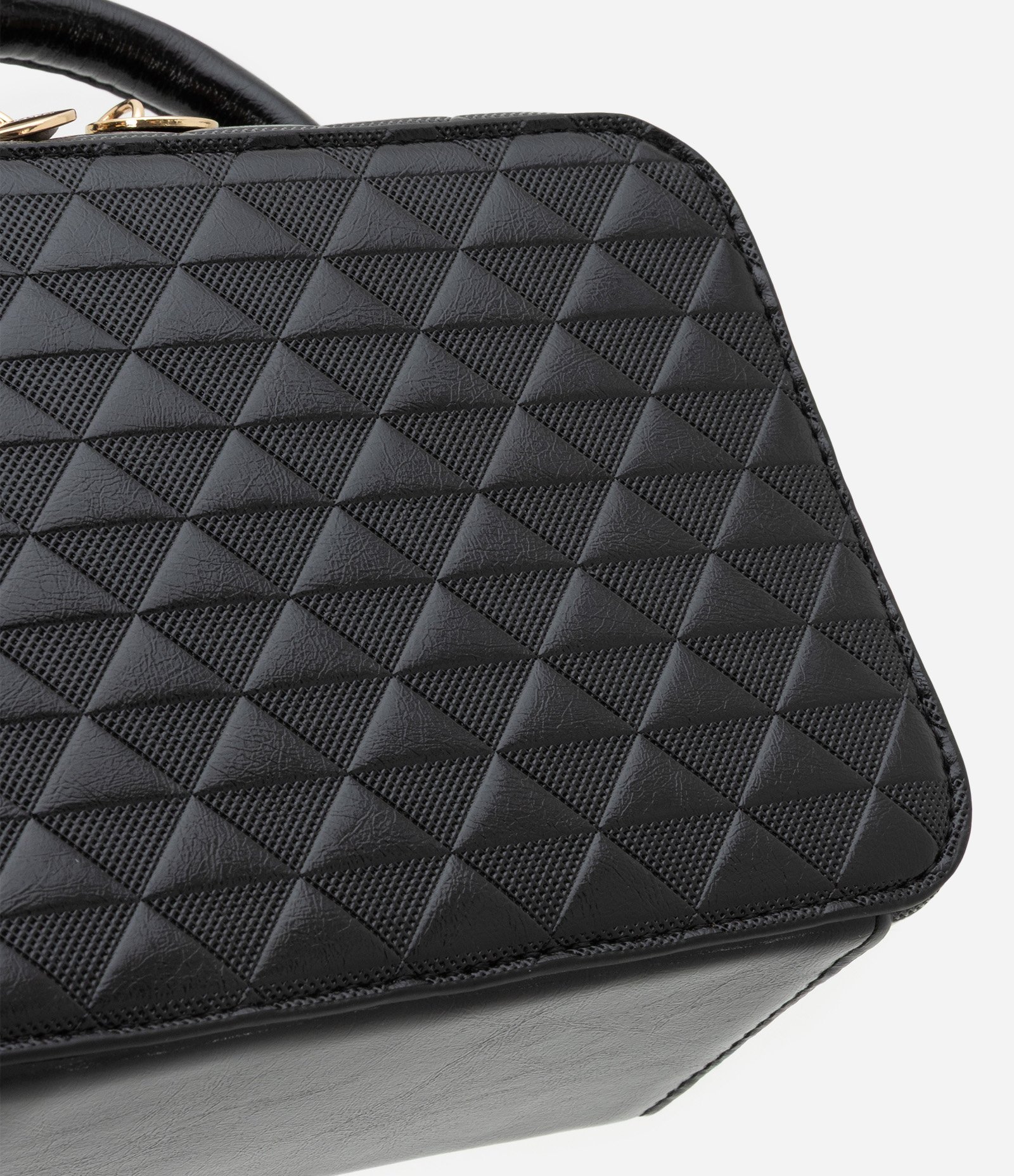 Bolsa Câmera Bag com Alça Transversal e Pompom Preto 6