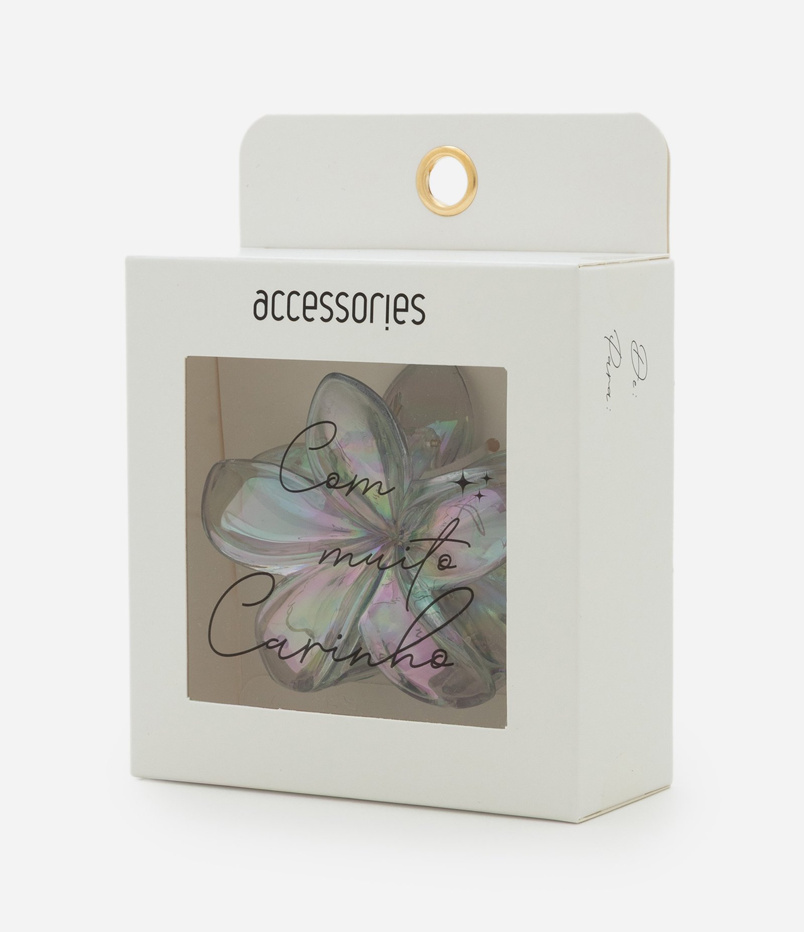 Piranha de Cabelo com Forma de Flor Jasmin Preto 1