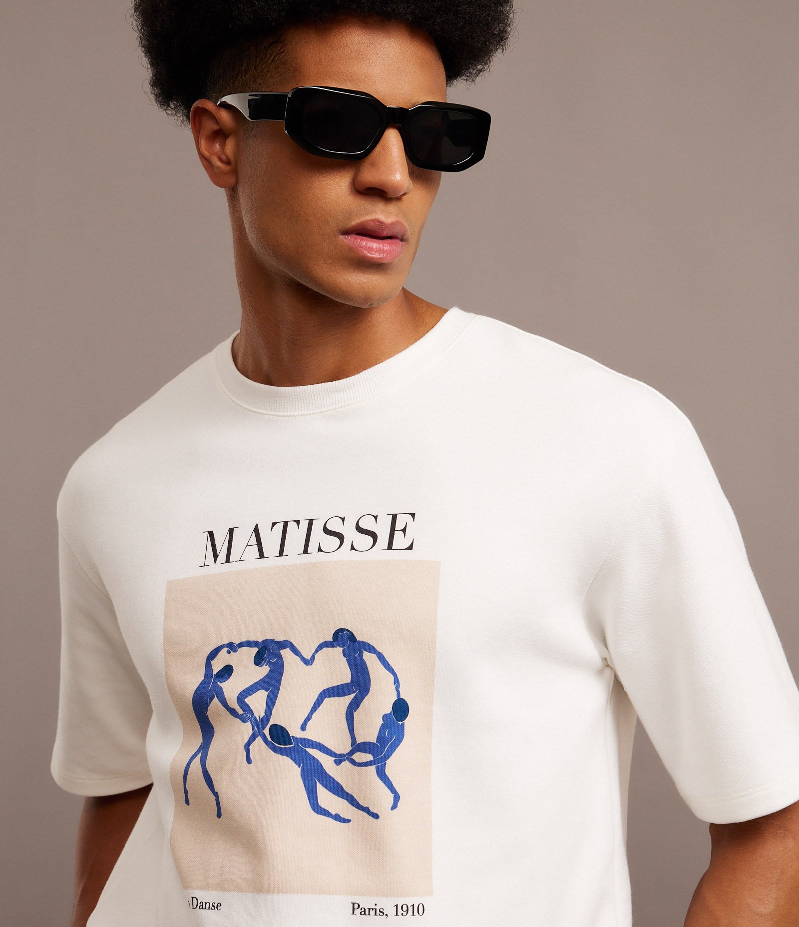 Camiseta Boxy em Algodão com Estampa La Danse de Matisse e Lettering Off White 3