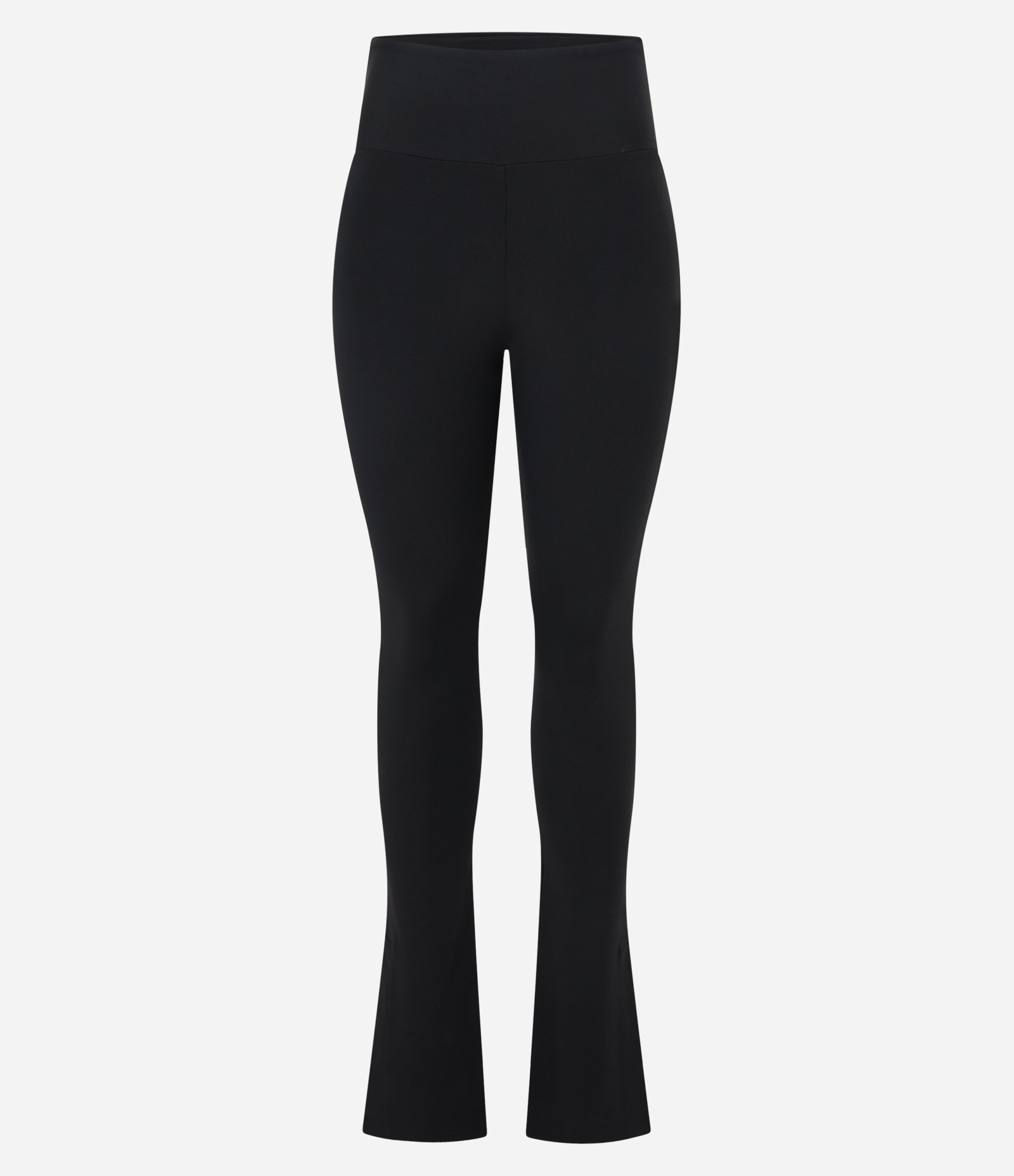 Calça Legging Flare Esportiva em Microfibra com Fenda Lateral Preto 5