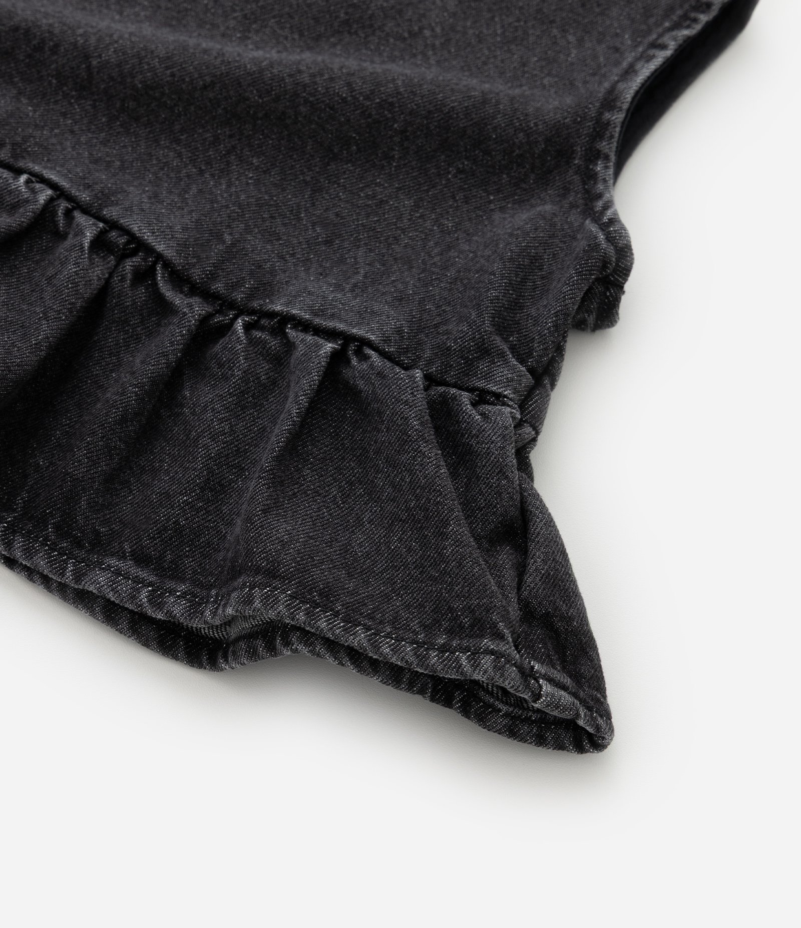 Blusa Infantil em Jeans com Babado -  1 a 6 Anos Preto 5