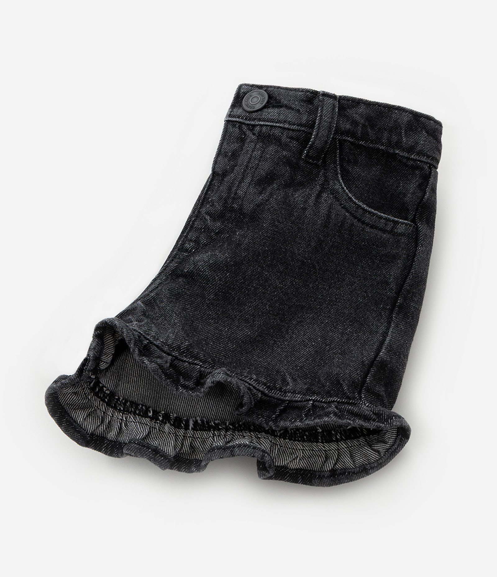 Short Infantil em Jeans com Babadinhos - Tam 1 a 6 Anos Preto 5