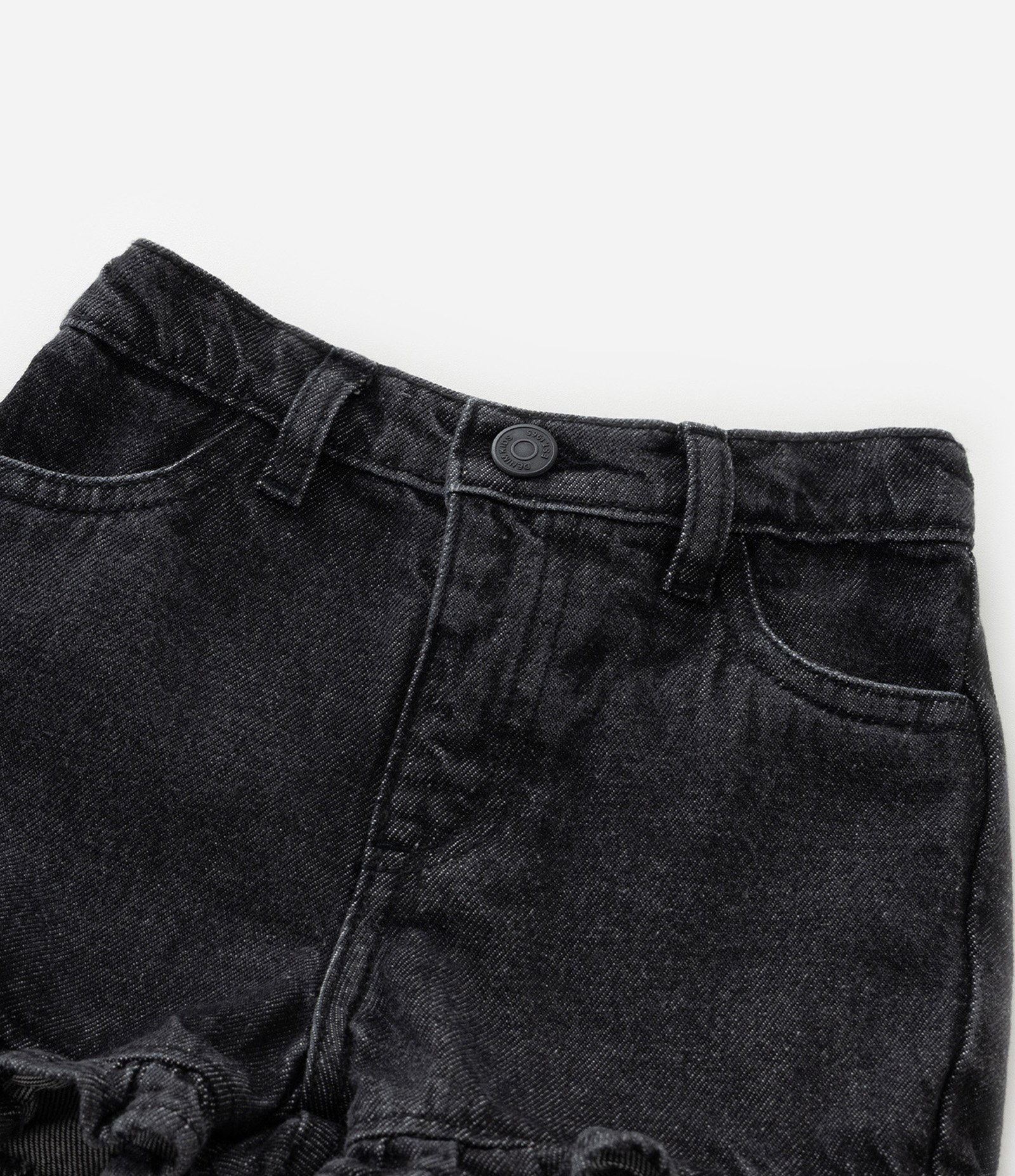 Short Infantil em Jeans com Babadinhos - Tam 1 a 6 Anos Preto 8