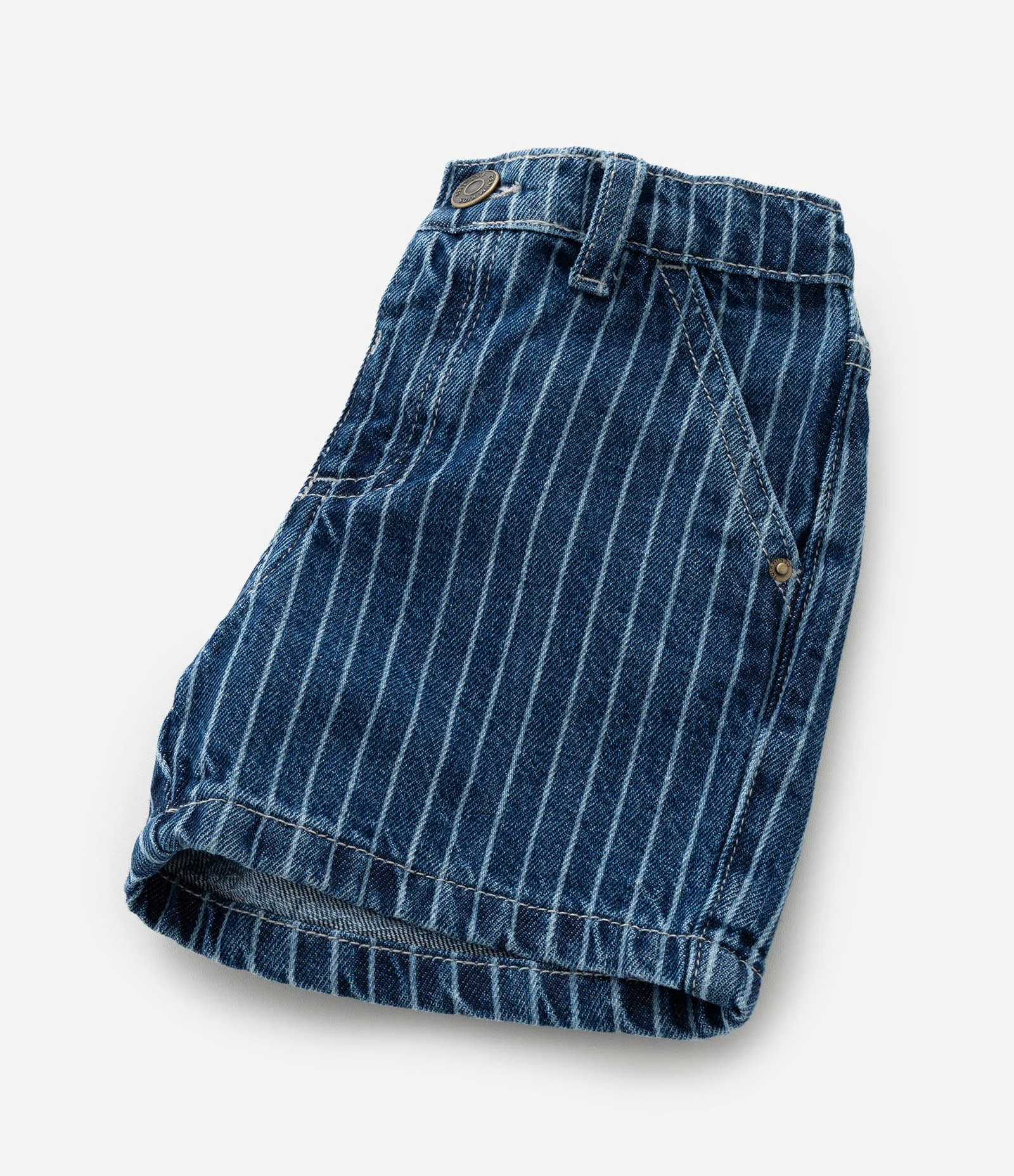 Short Infantil em Jeans com Risca de Giz - Tam 1 a 6 Anos Azul 4