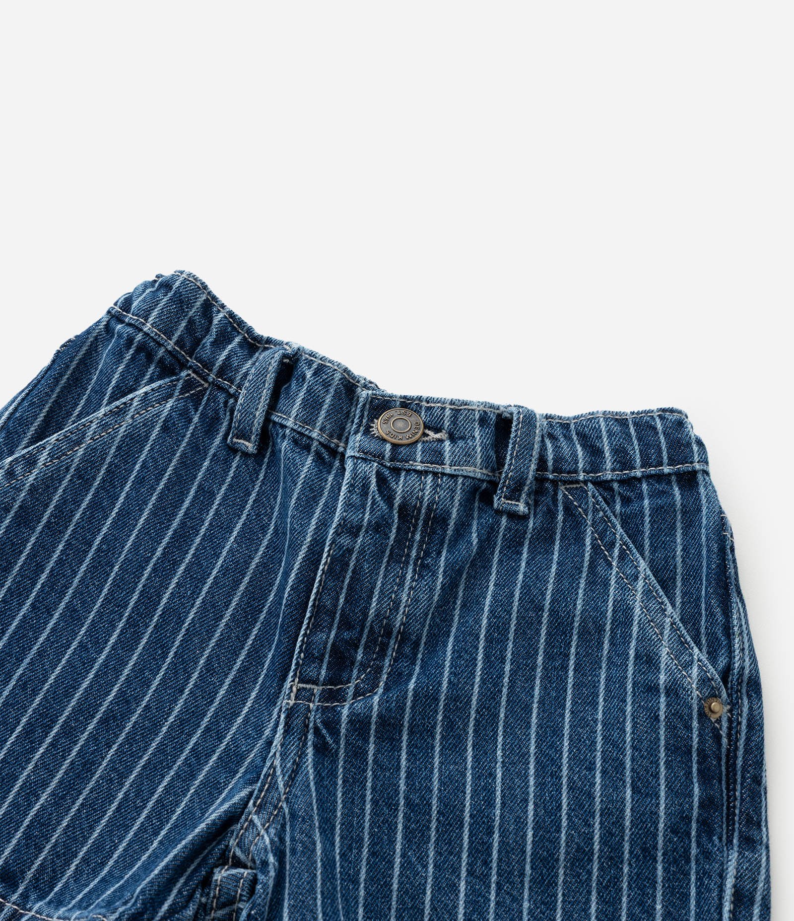 Short Infantil em Jeans com Risca de Giz - Tam 1 a 6 Anos Azul 5