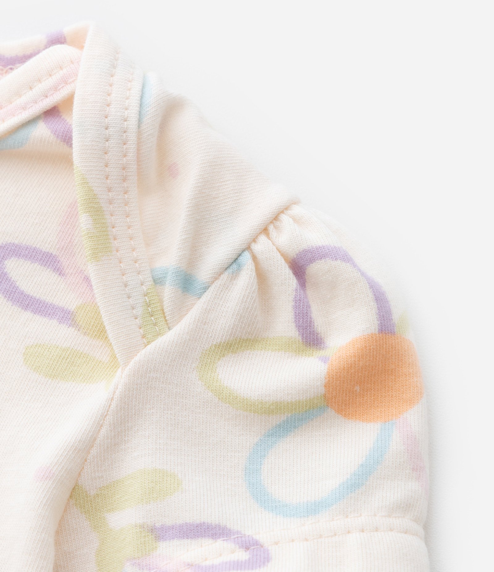 Body Infantil com Estampa Floral - Tam 0 a 18 meses Bege 6