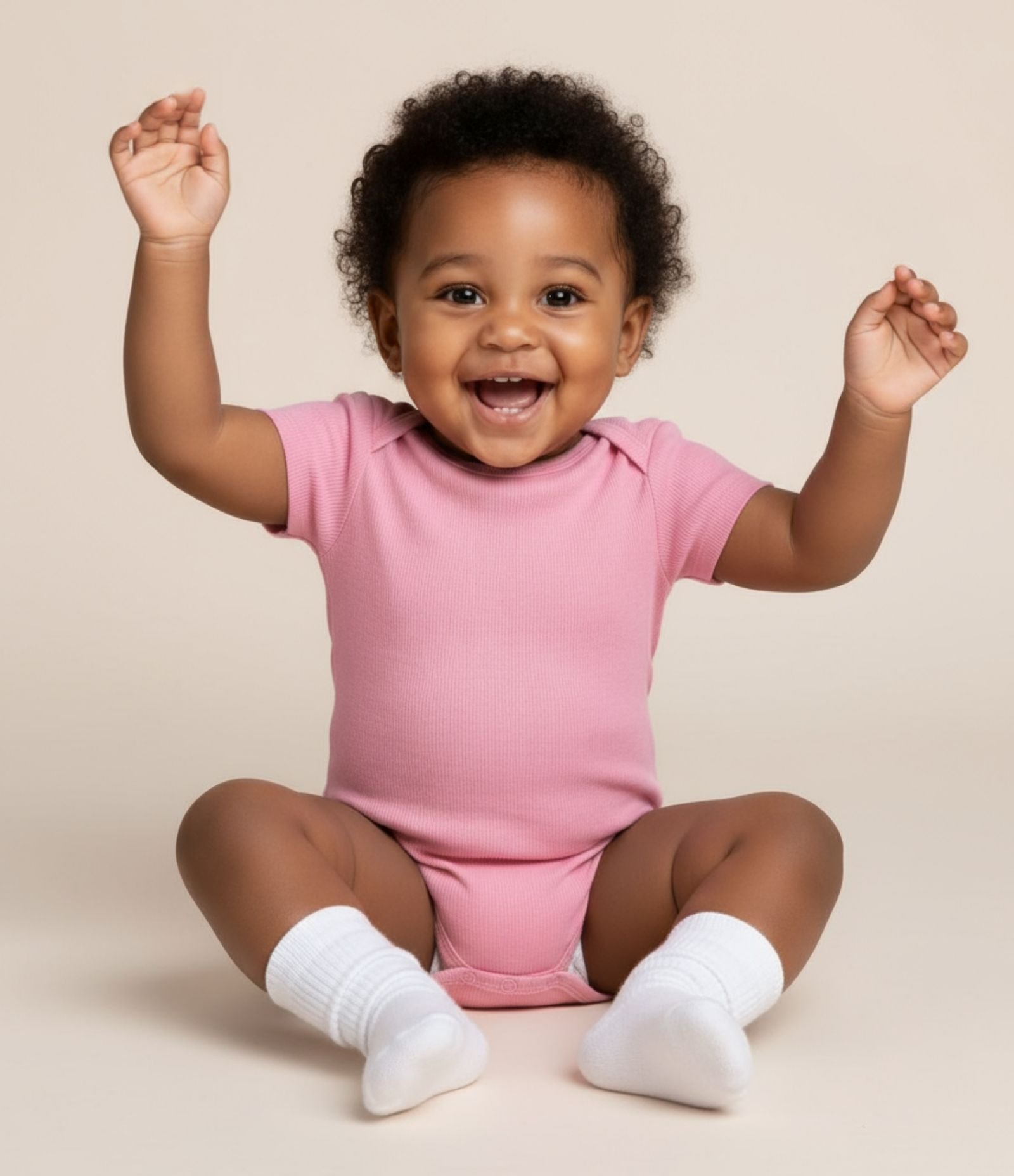 Body Infantil em Ribana Básico - Tam RN a 18 meses Rosa 1