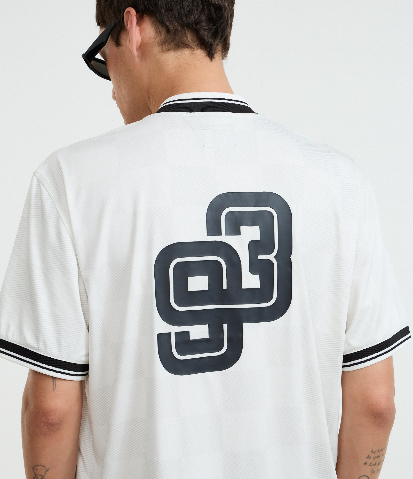 Camisa Sport Core Quadriculada com Bordados Branco 4