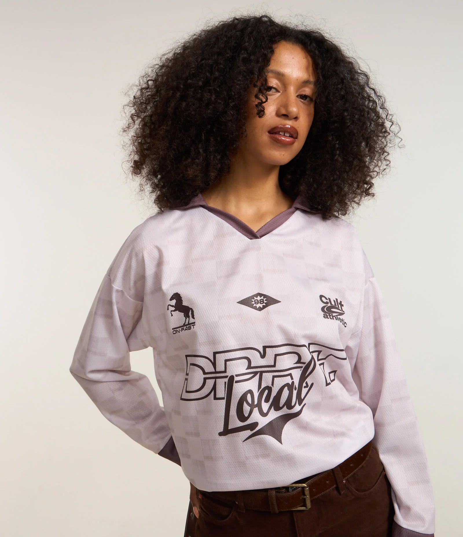 Blusa Esportiva com Gola Polo e Lettering Local Off White 1