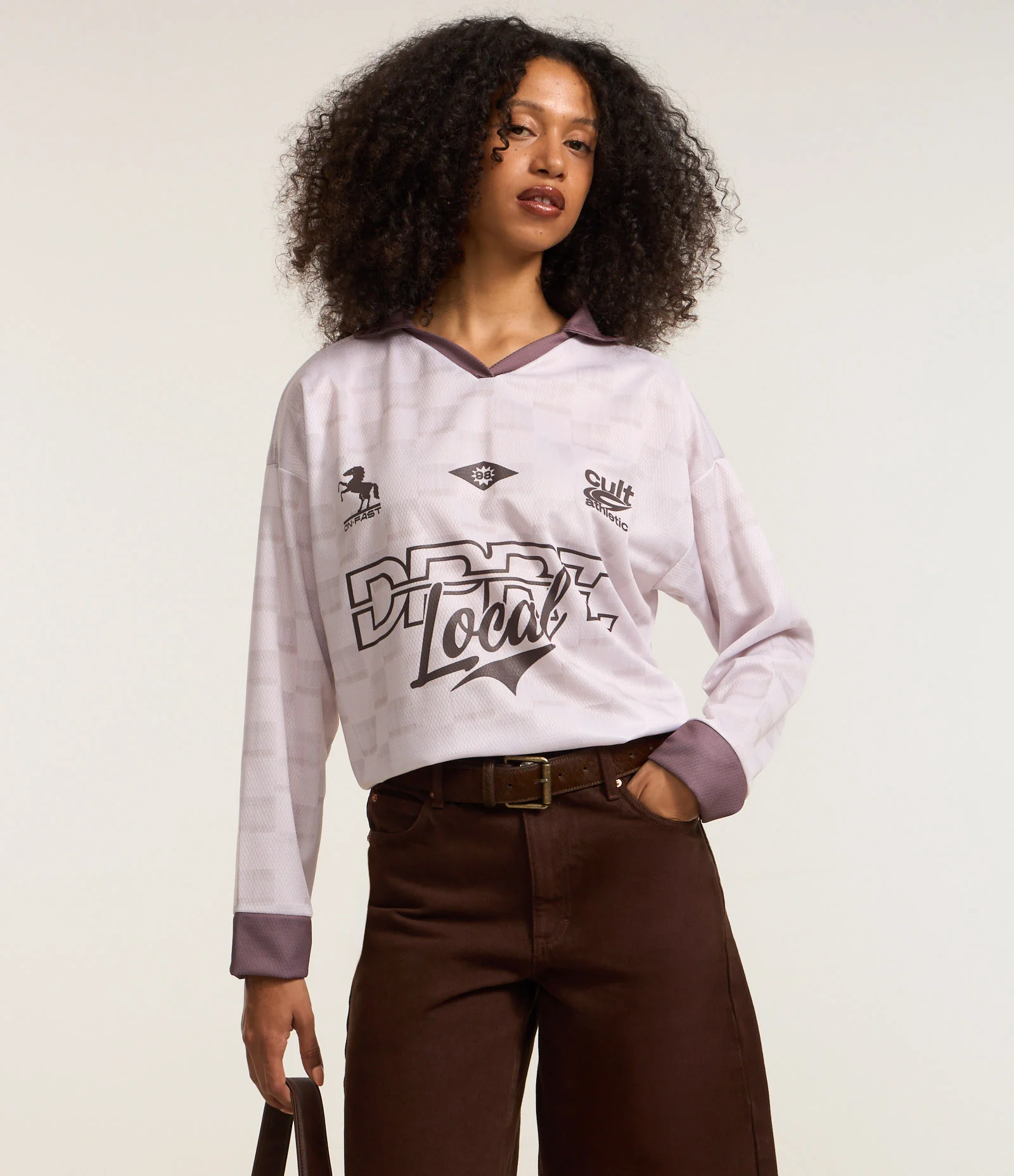 Blusa Esportiva com Gola Polo e Lettering Local Off White 2