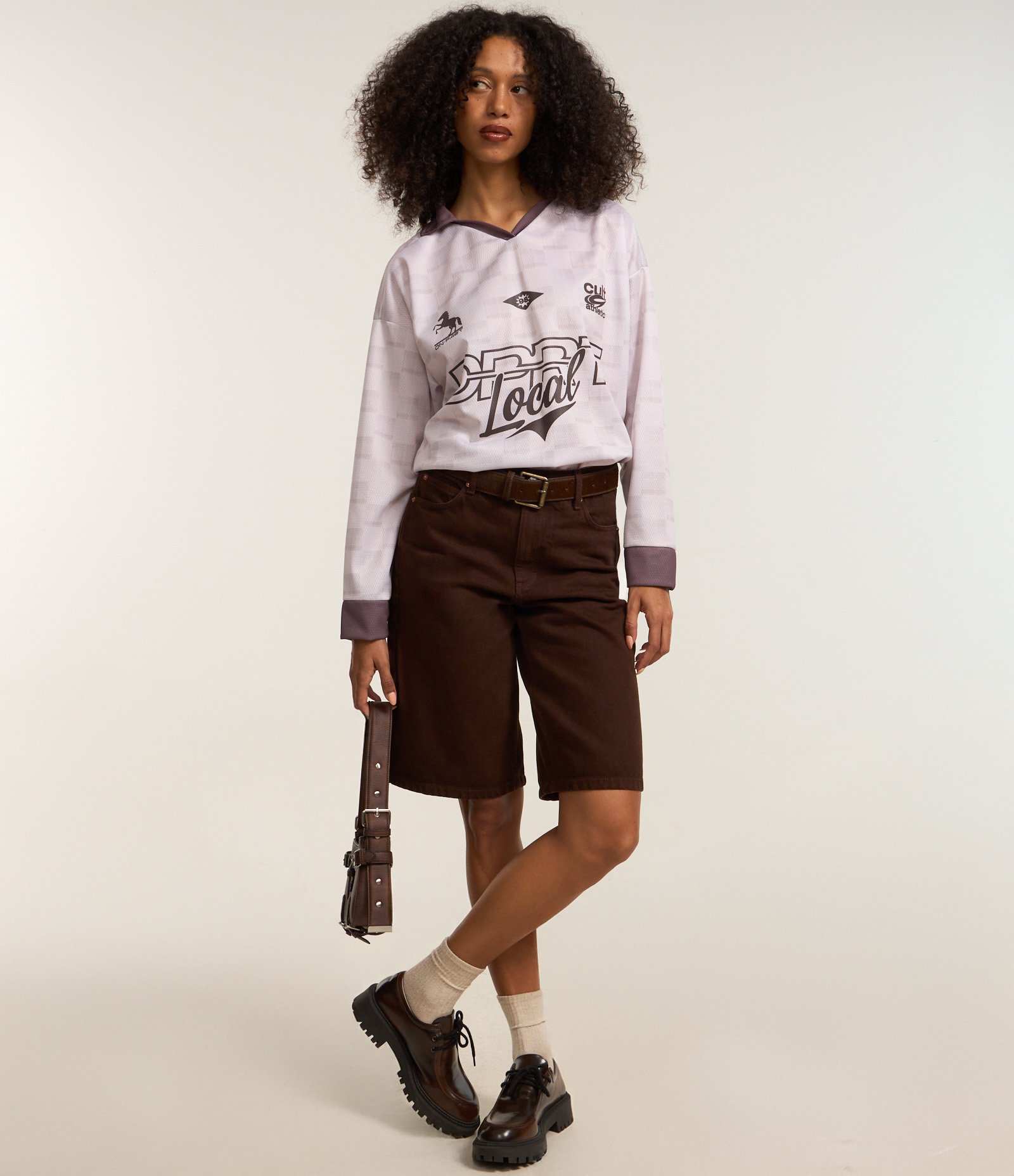 Blusa Esportiva com Gola Polo e Lettering Local Off White 3