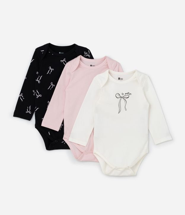 Cor: Rosa/Branco/Preto | Tamanho: 9-12M