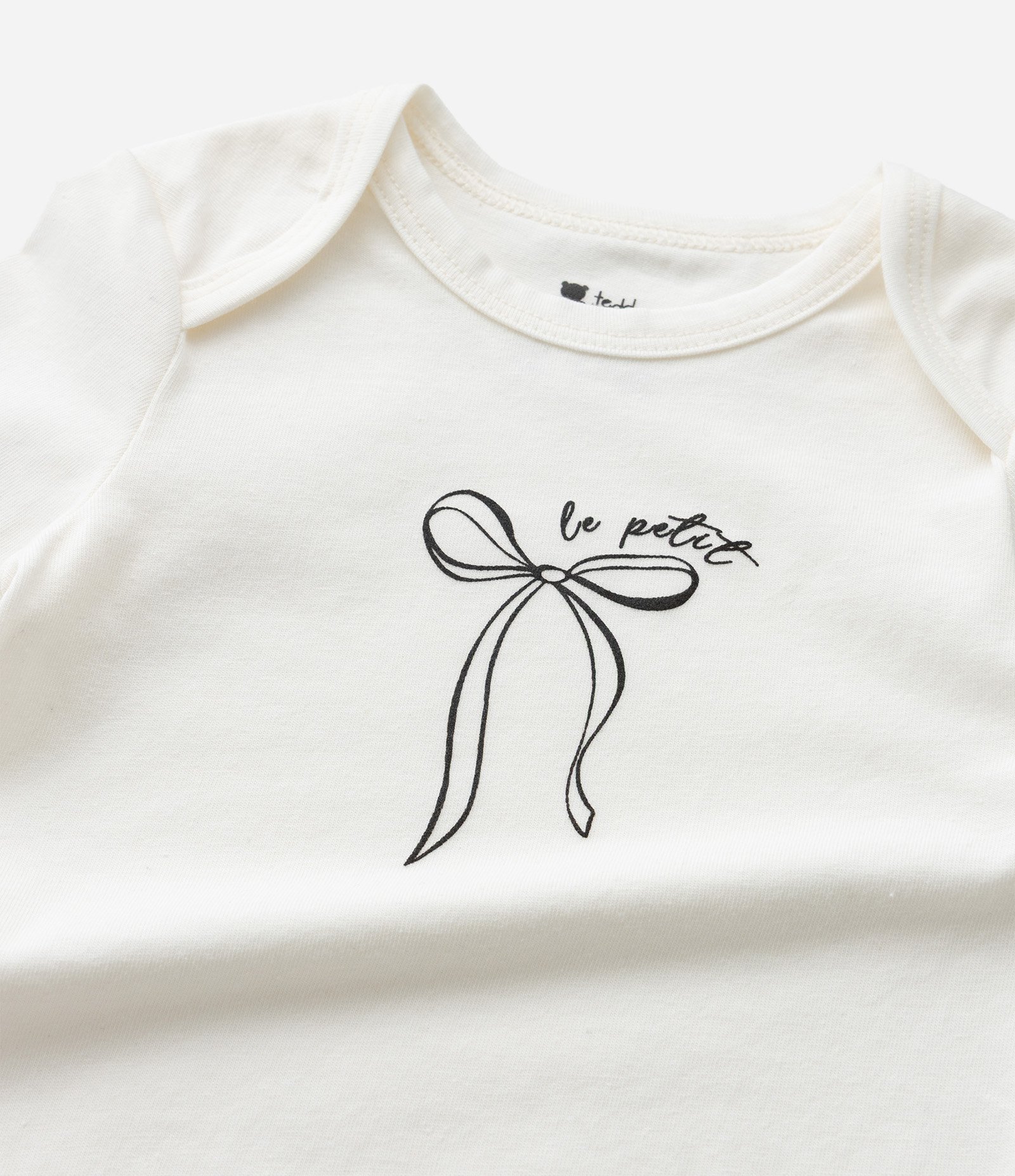 Kit 03 Bodies Infantis com Estampa Laços - Tam 0 a 18 meses Rosa/Branco/Preto 7