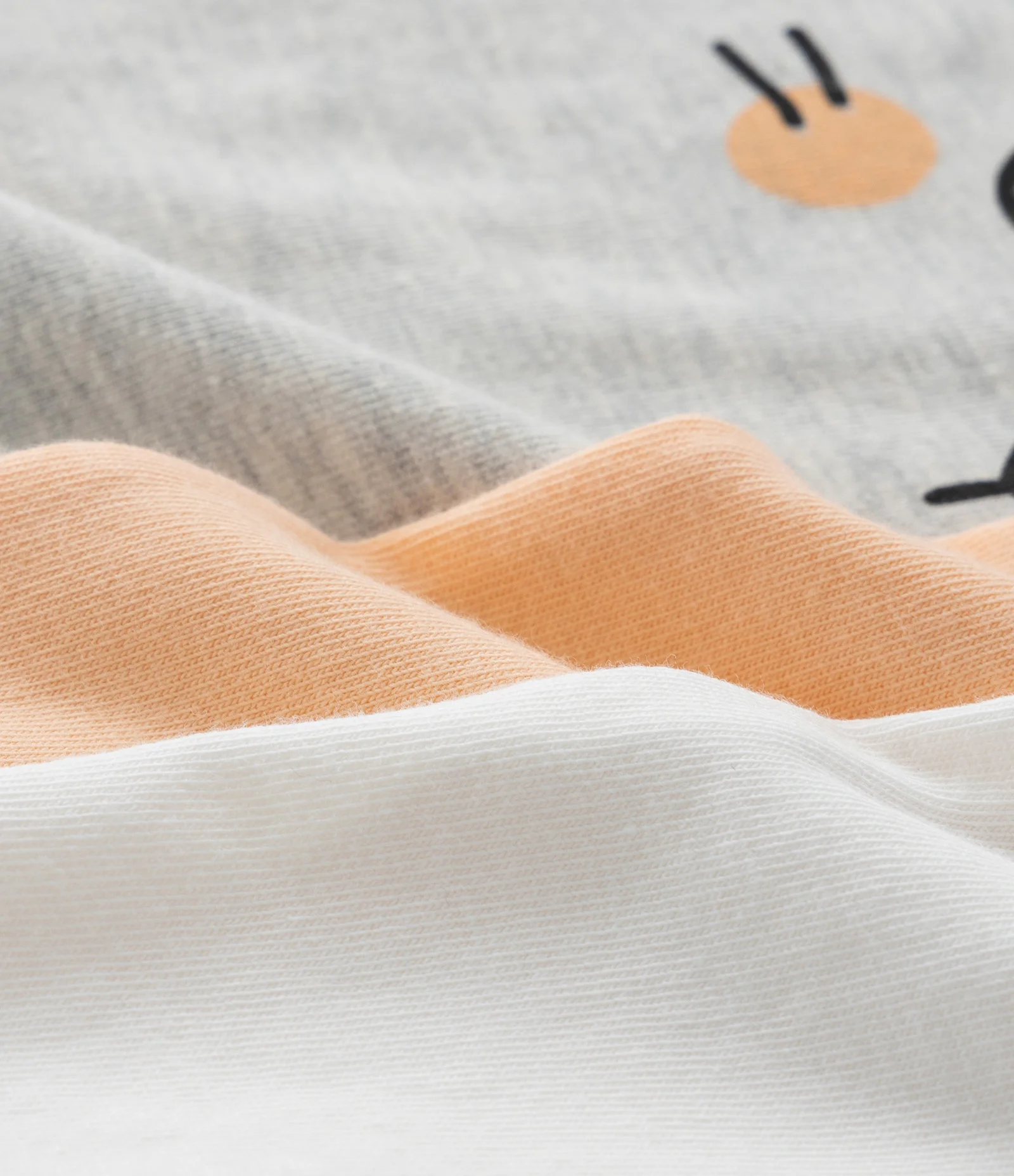 Kit 03 Bodies Infantis com Estampa Carinha de Bichinhos - Tam RN a 18 meses Cinza/Laranja/Branco 3