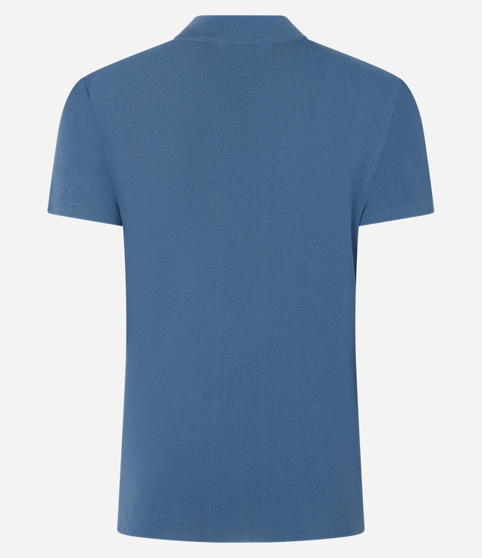 Blusa Canelada em Ribana com Gola Altinha Azul 8