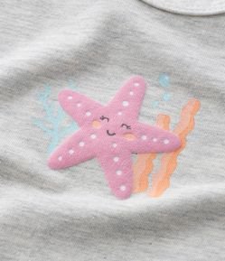 Kit 03 Bodies Infantis com Estampa de Estrela - Tam RN a 18 meses