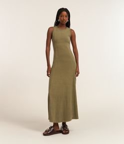 Vestido Evasê em Algodão sem Manga