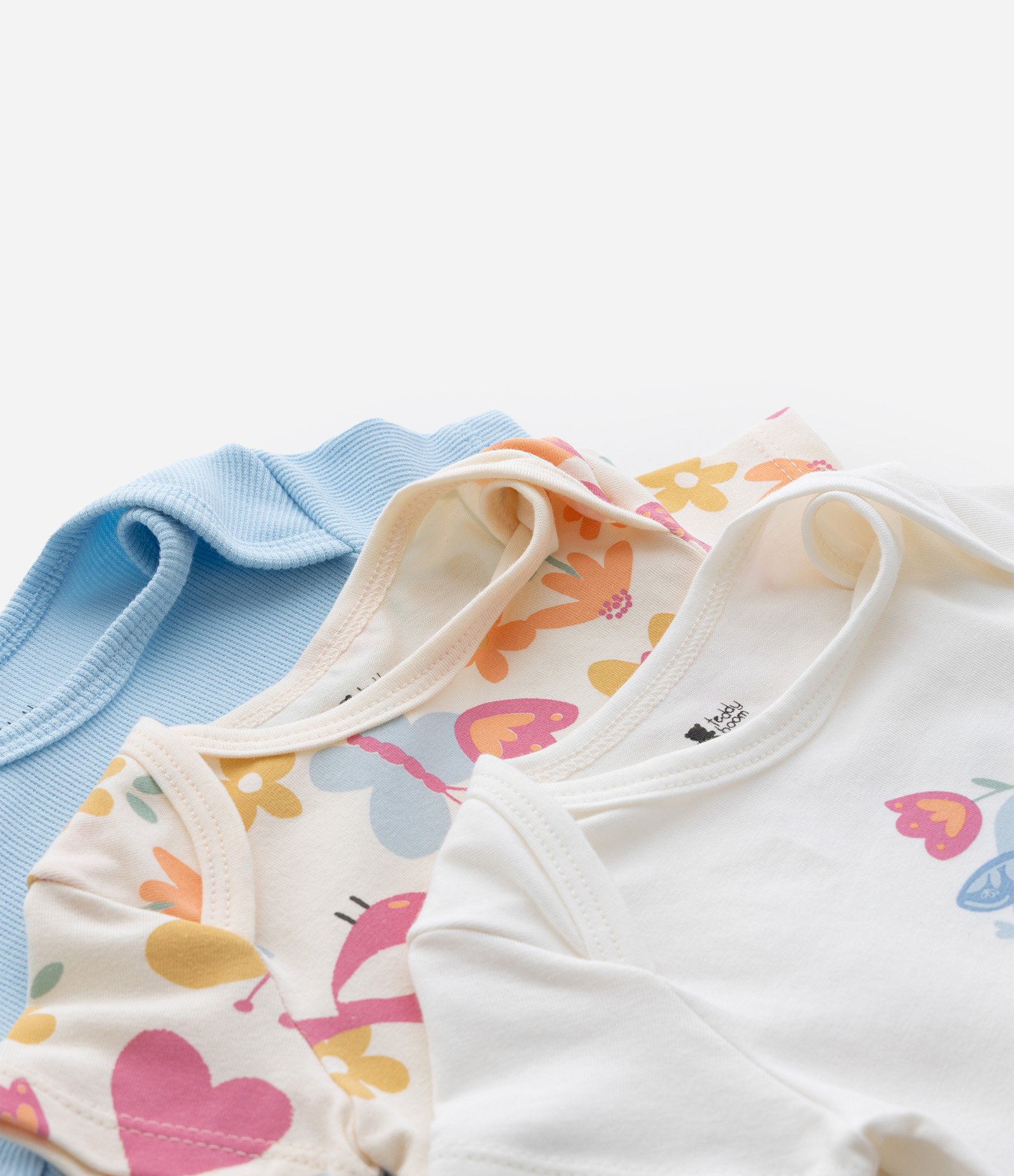 Kit 03 Bodies Infantis com Estampa Passarinho - Tam RN a 18 meses Multicores 4