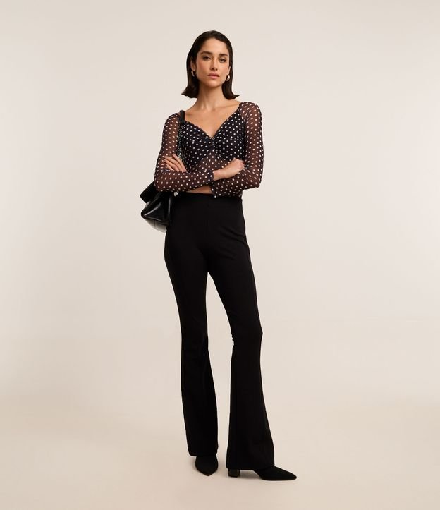 Blusa em Tule Poá com Torcidinho no Busto