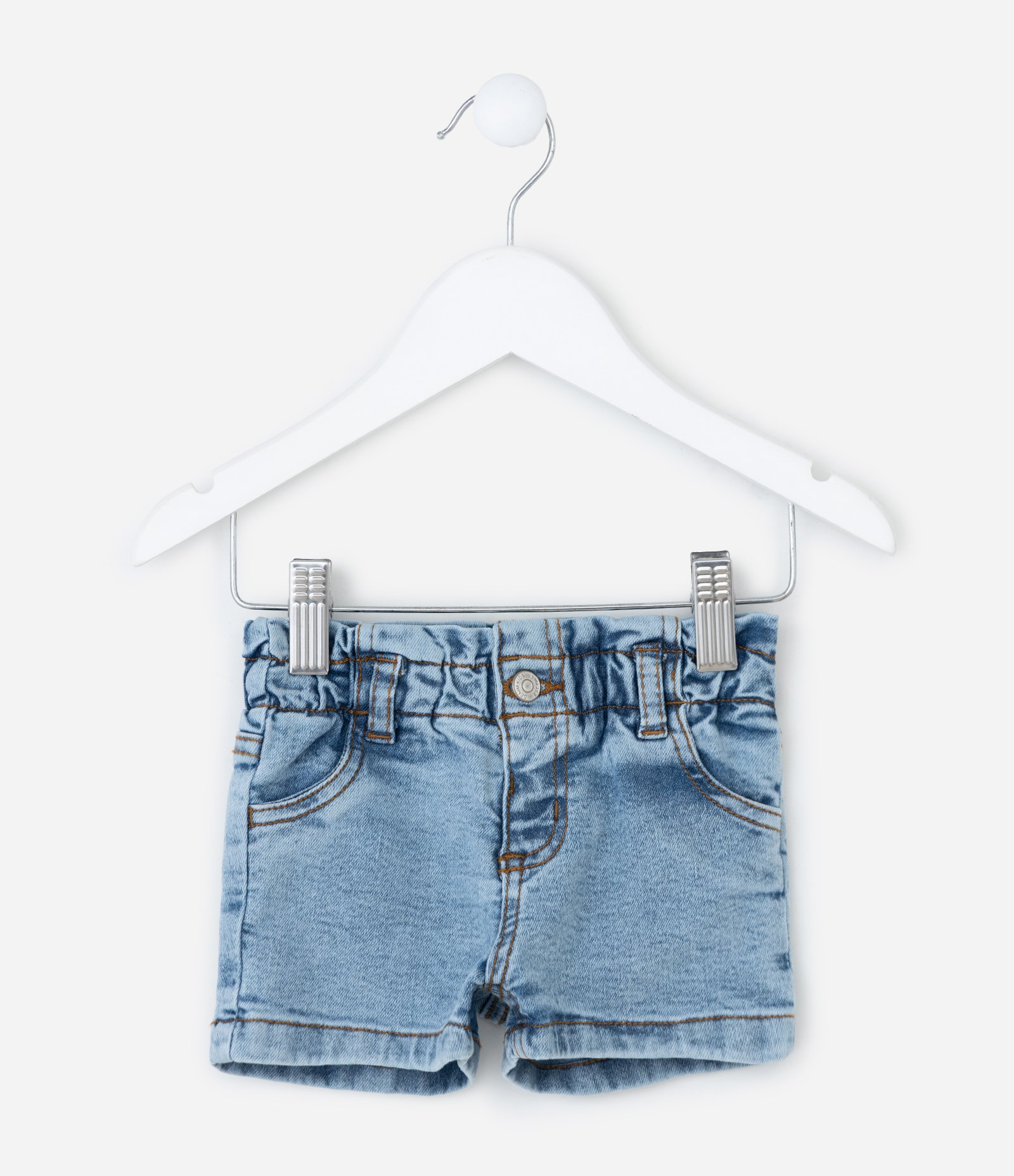 Short Infantil em Jeans - Tam 3 a 18 Meses Azul 2