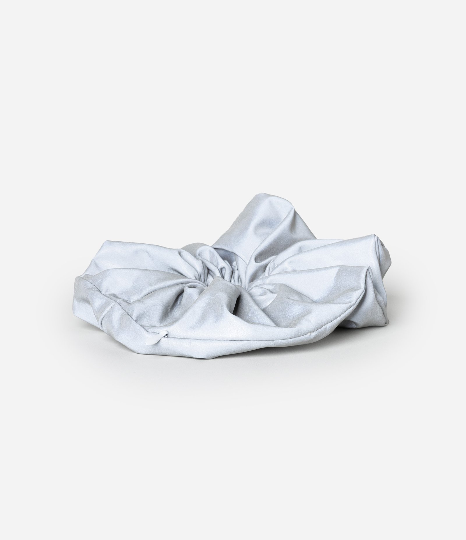 Scrunchie com Abertura e Zíper Cinza 3