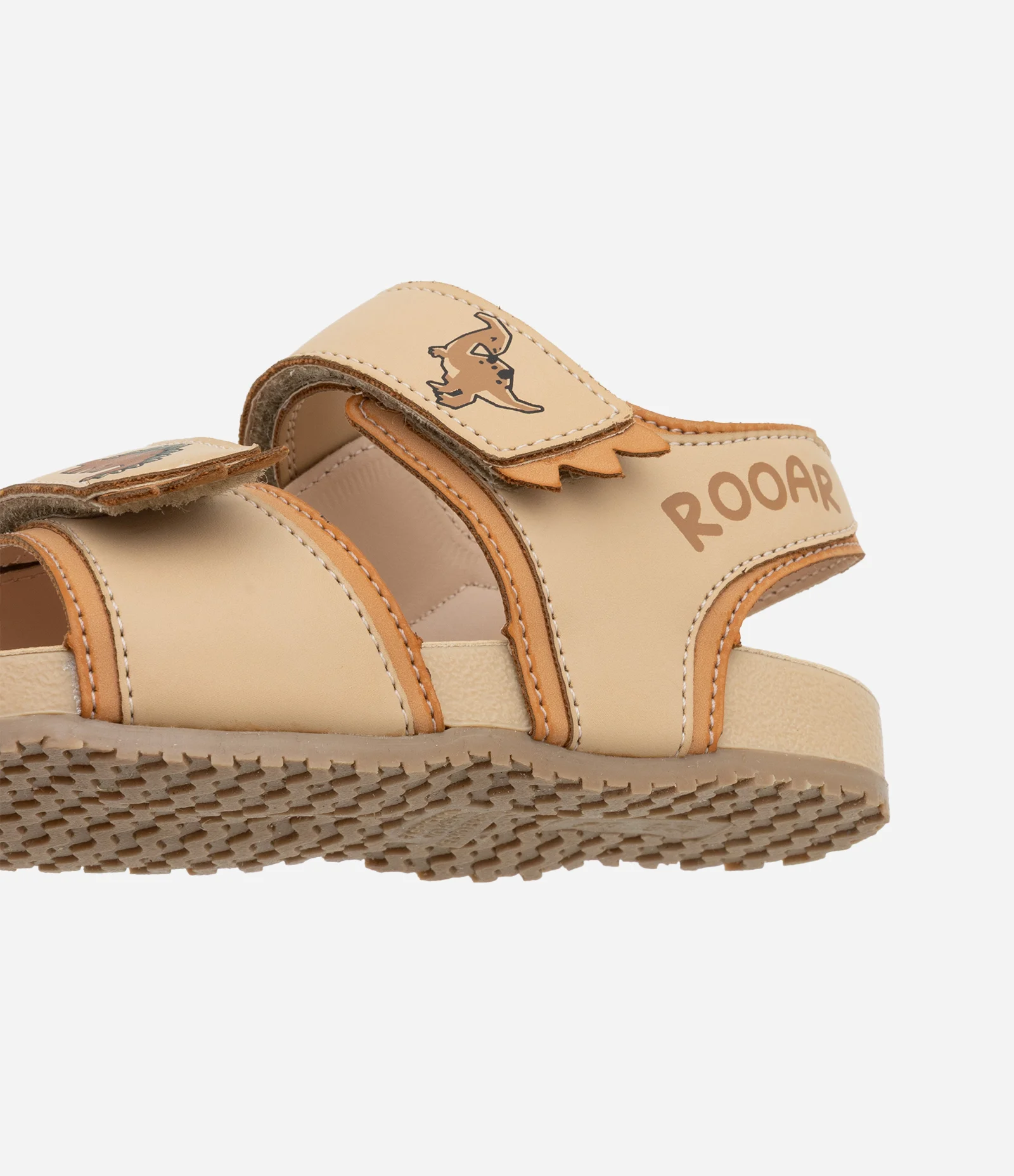 Sandália Infantil de Tiras Estampa Dinossauro - Tam 20 A 27 Marrom 4