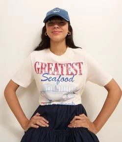 Camiseta T-Shirt com Estampa Peixe Seafood