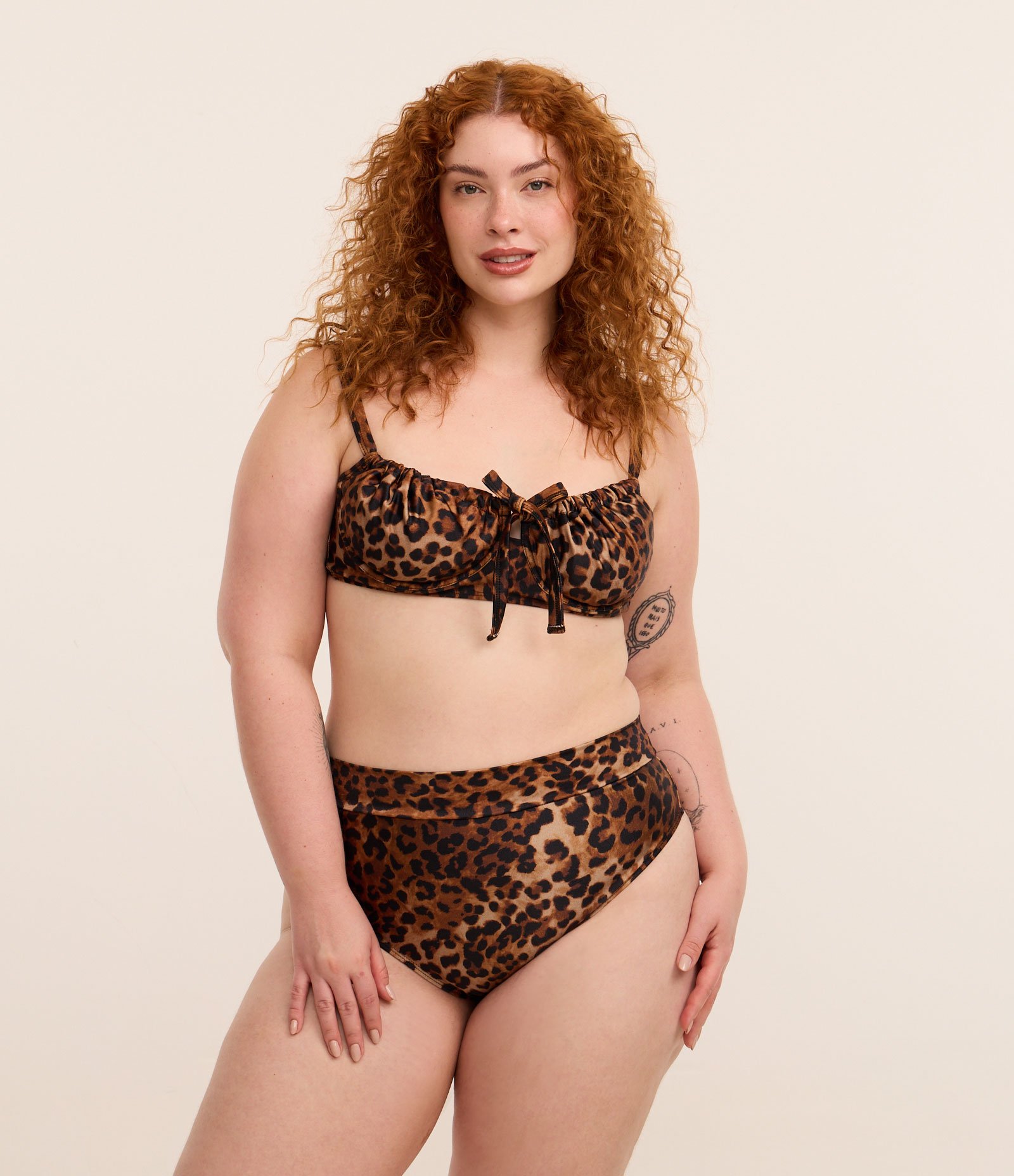 Biquíni Calcinha Hot Pants em Microfibra Animal Print Onça com Fio Duplo Curve & Plus Size Marrom 1