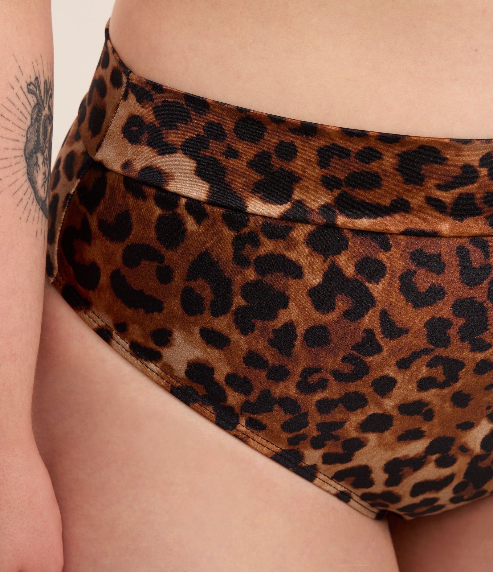 Biquíni Calcinha Hot Pants em Microfibra Animal Print Onça com Fio Duplo Curve & Plus Size Marrom 3