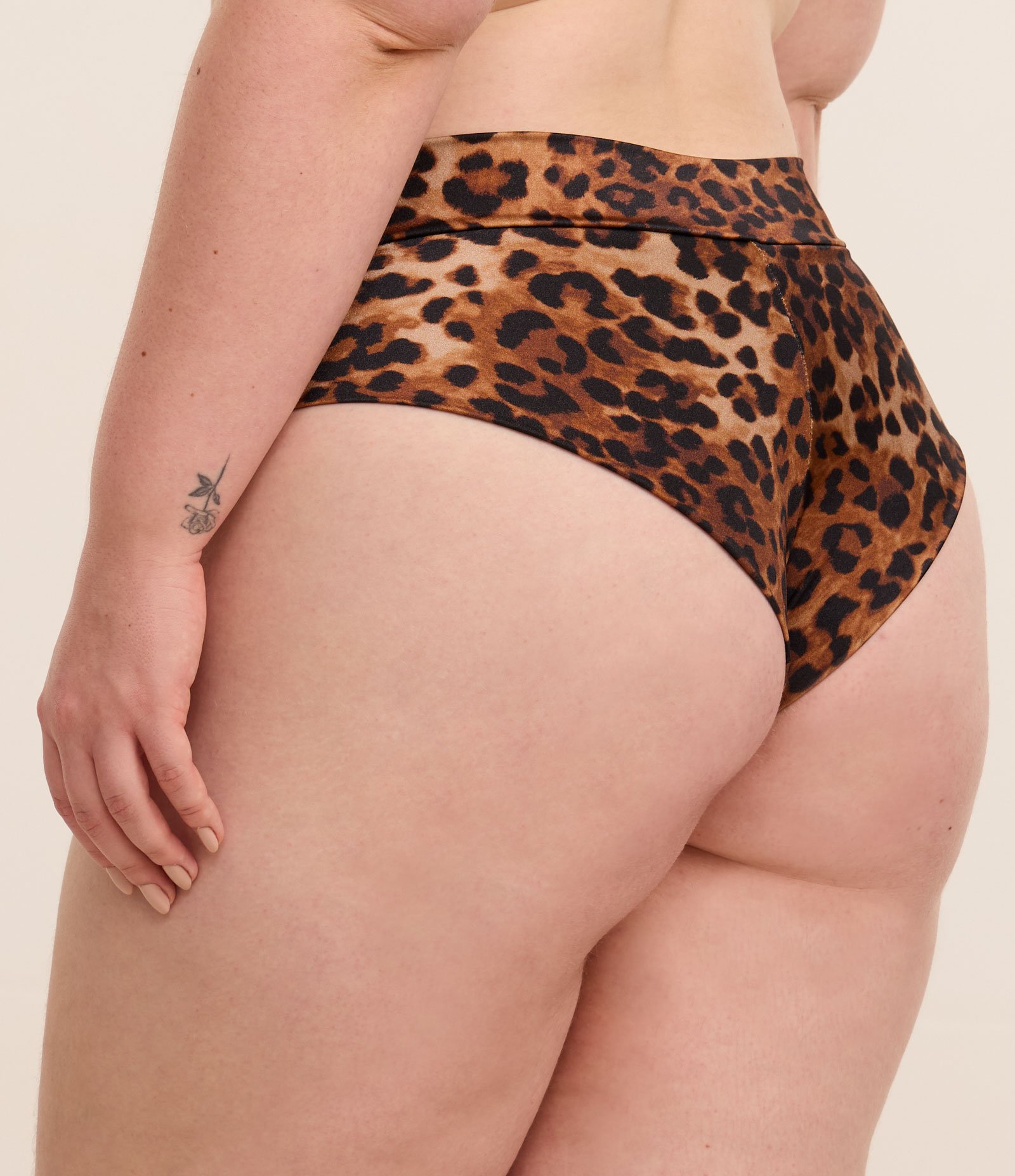 Biquíni Calcinha Hot Pants em Microfibra Animal Print Onça com Fio Duplo Curve & Plus Size Marrom 4