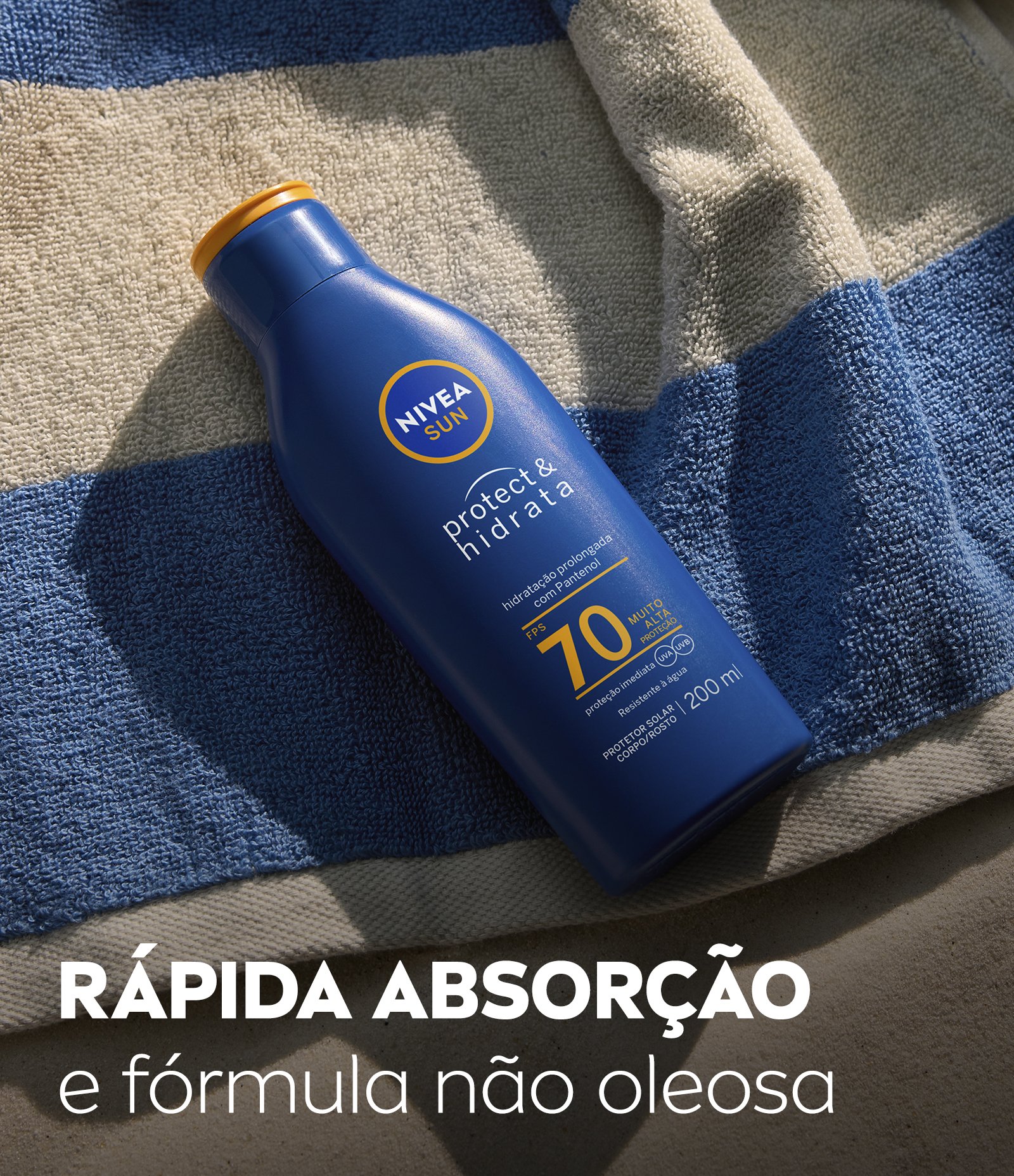 Protetor Solar Corporal Protect e Hidrata FPS 70 Nivea Sun 200ml 6